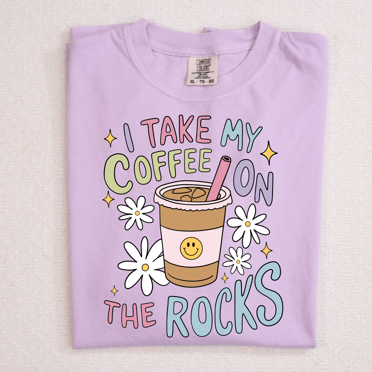 I Take My Coffee On The Rocks Full Color DTF Transfer