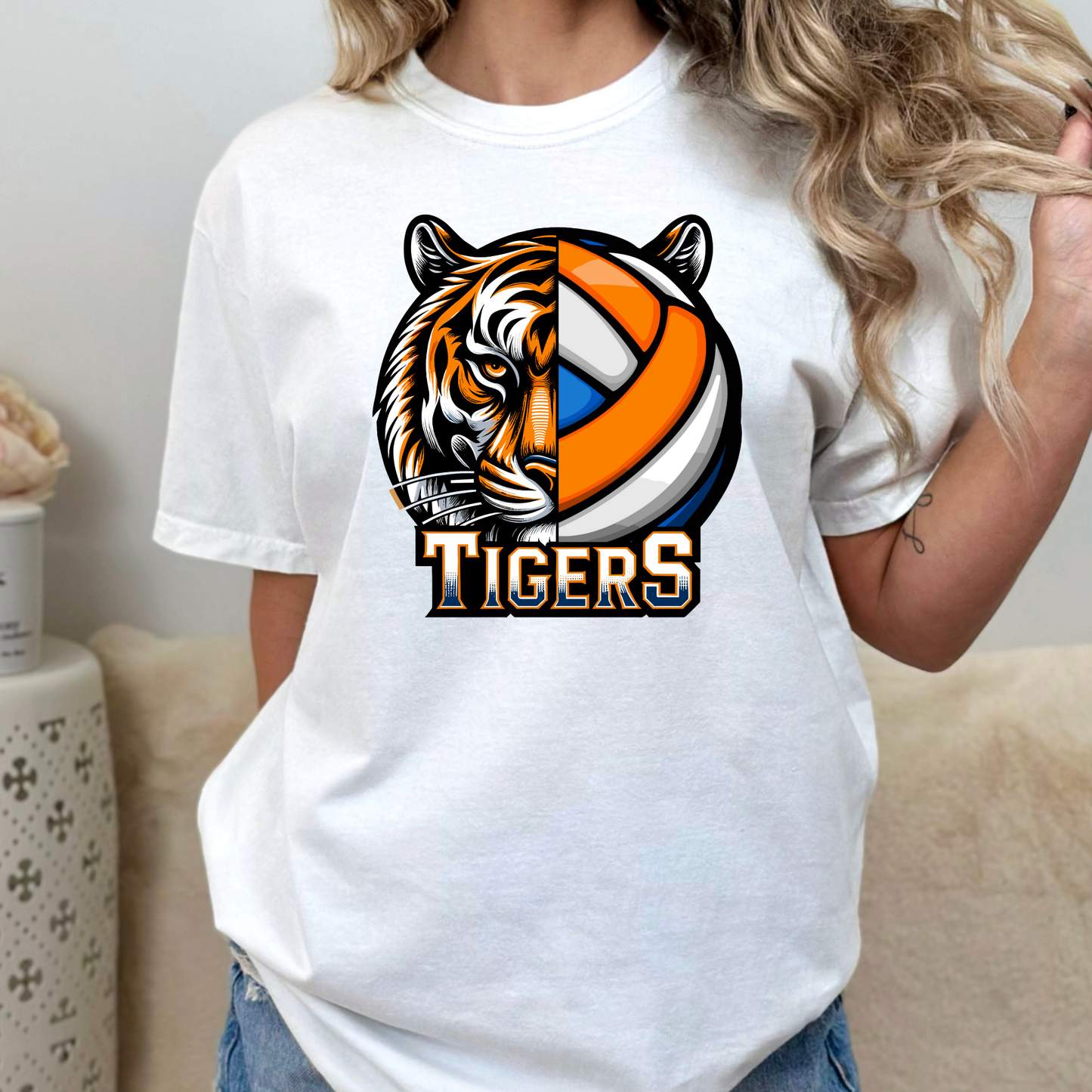 Tigers Volleyball Full Color DTF Transfer