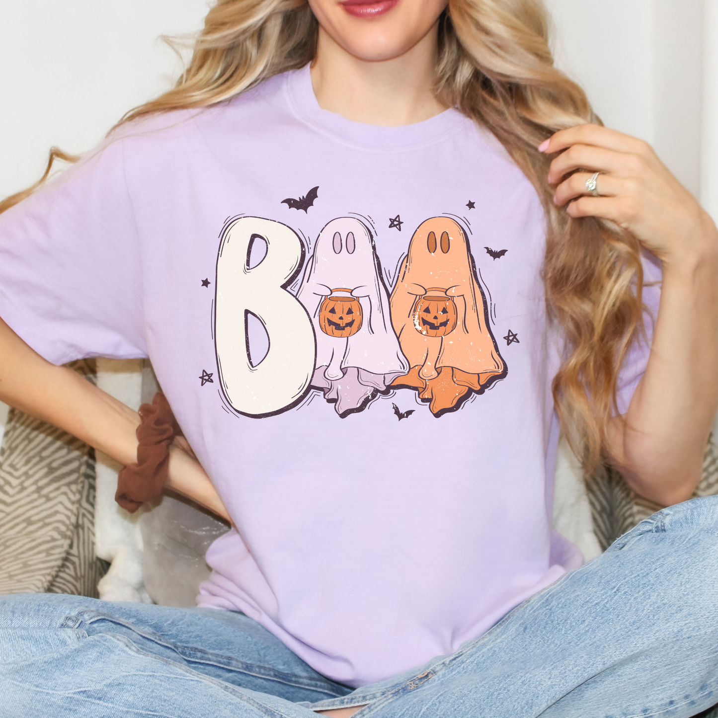 Boo (Ghost O's) Full Color DTF Transfer