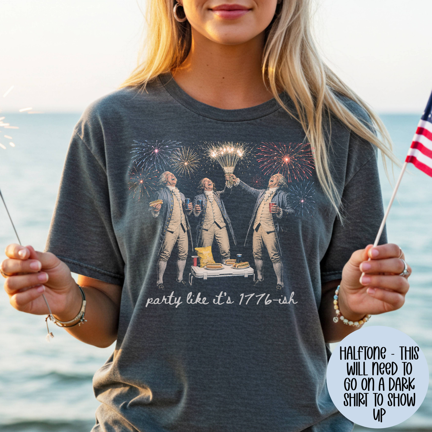 Party Like Its 1776-ish (Halftone) Full Color DTF Transfer