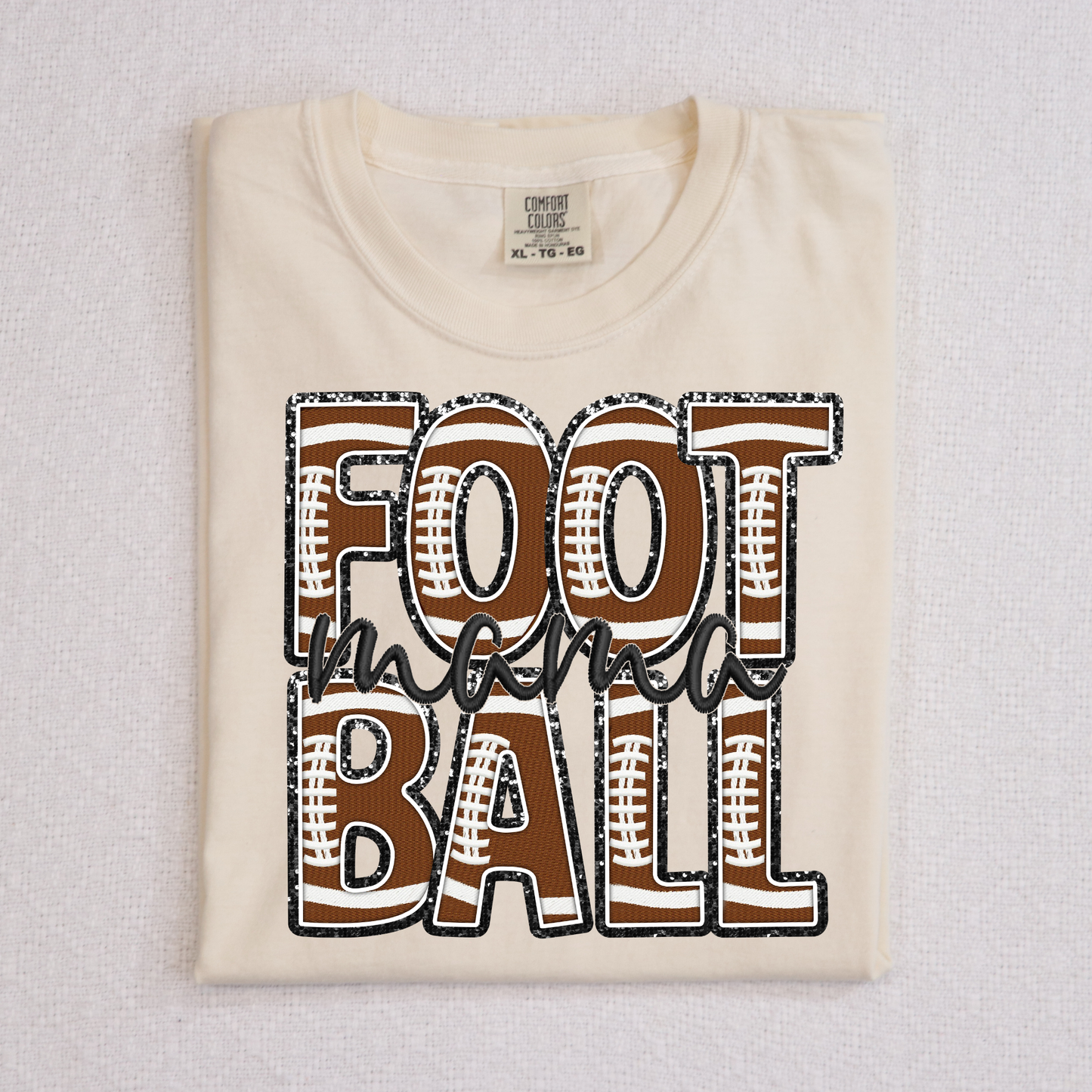 Football Mama Stacked Full Color DTF Transfer