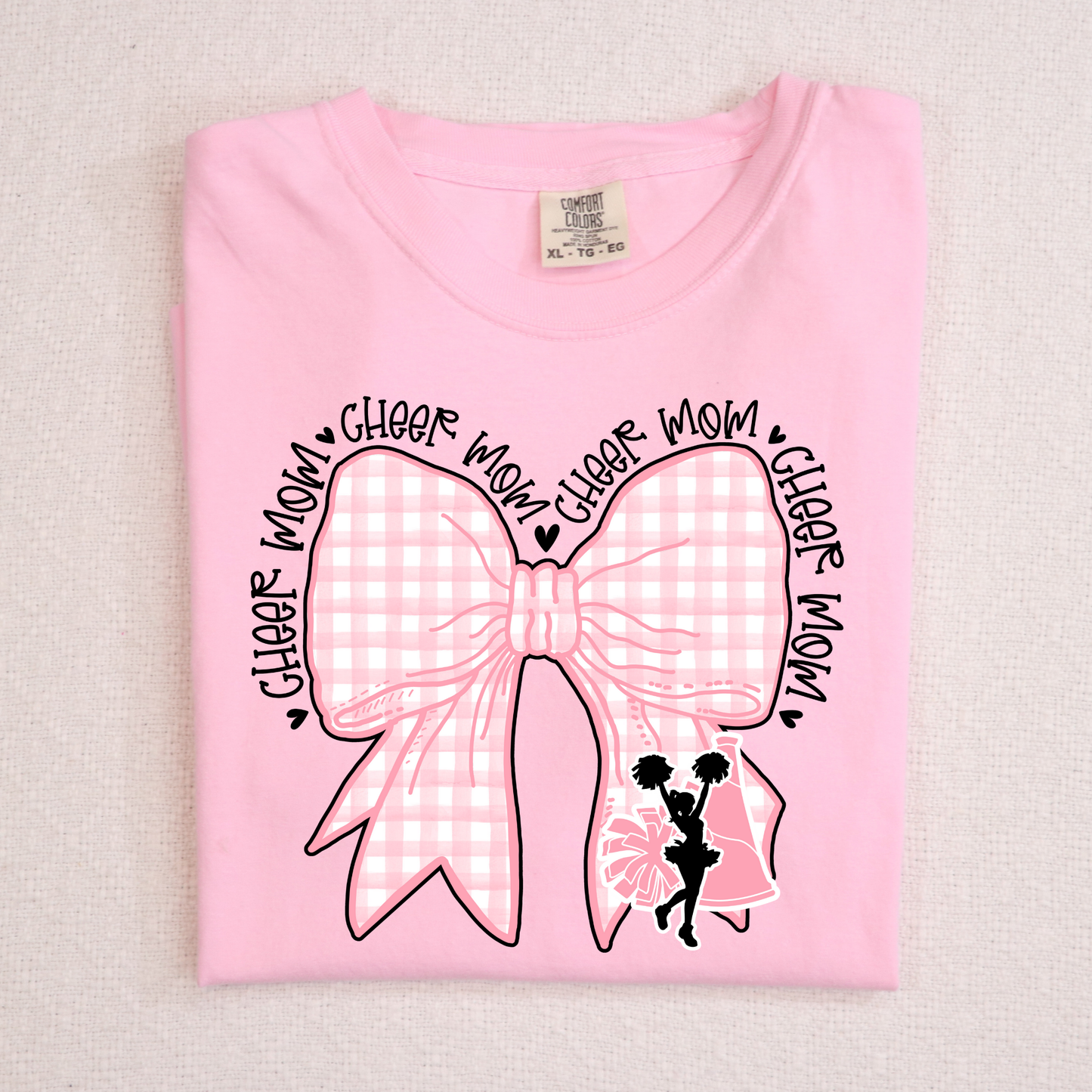 Cheer Mom Bow Full Color DTF Transfer