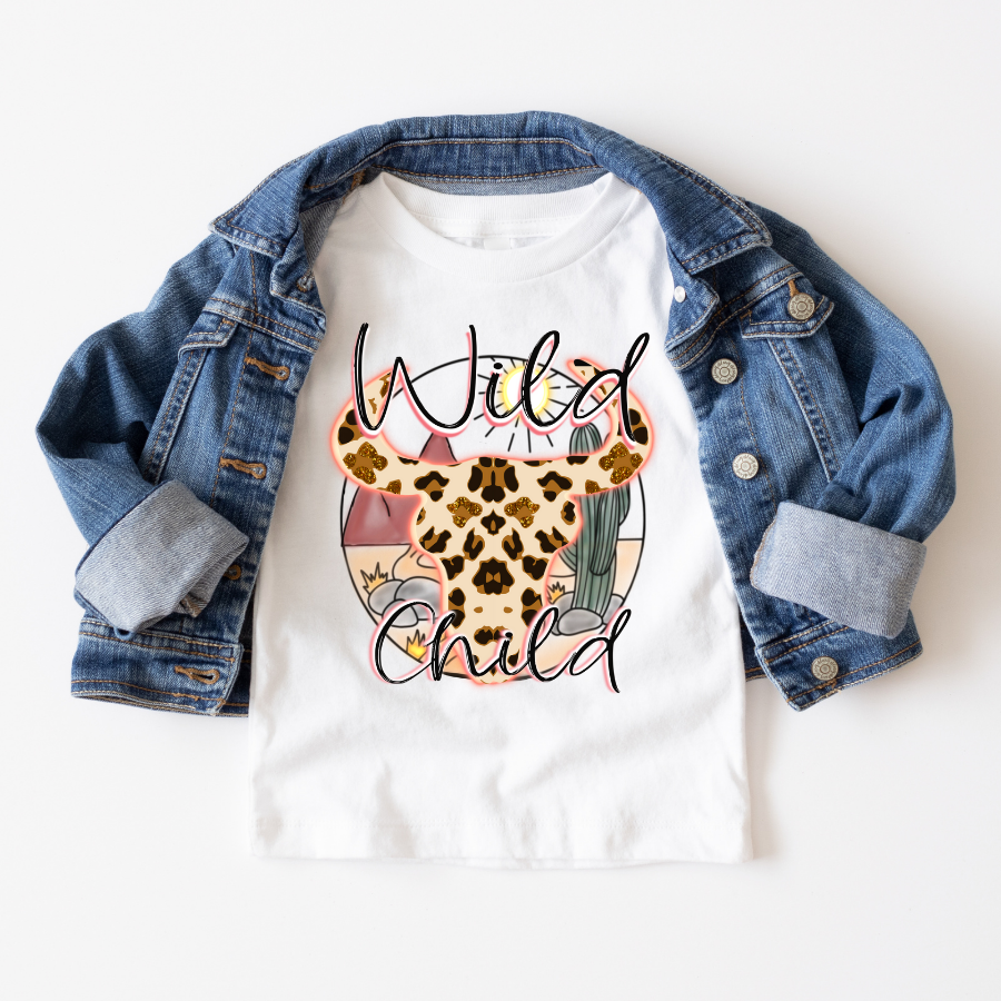 Wild Child Leopard Skull Full Color DTF Transfer