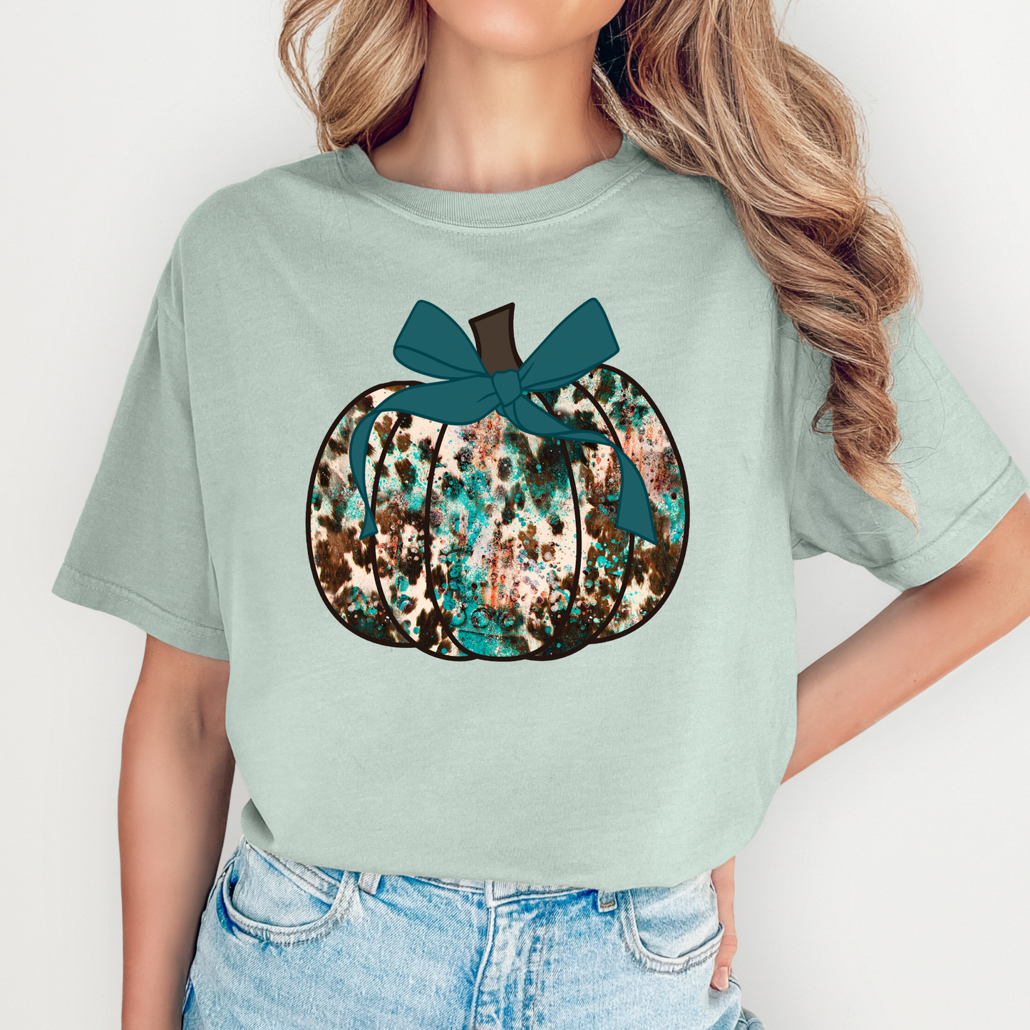 Patina Pumpkin Full Color DTF Transfer