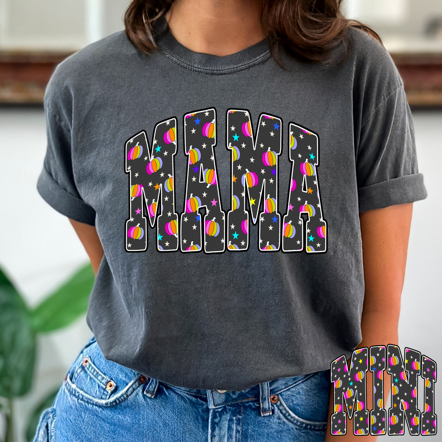 Mama Rainbow Pumpkin (Mini Option) Full Color DTF Transfer