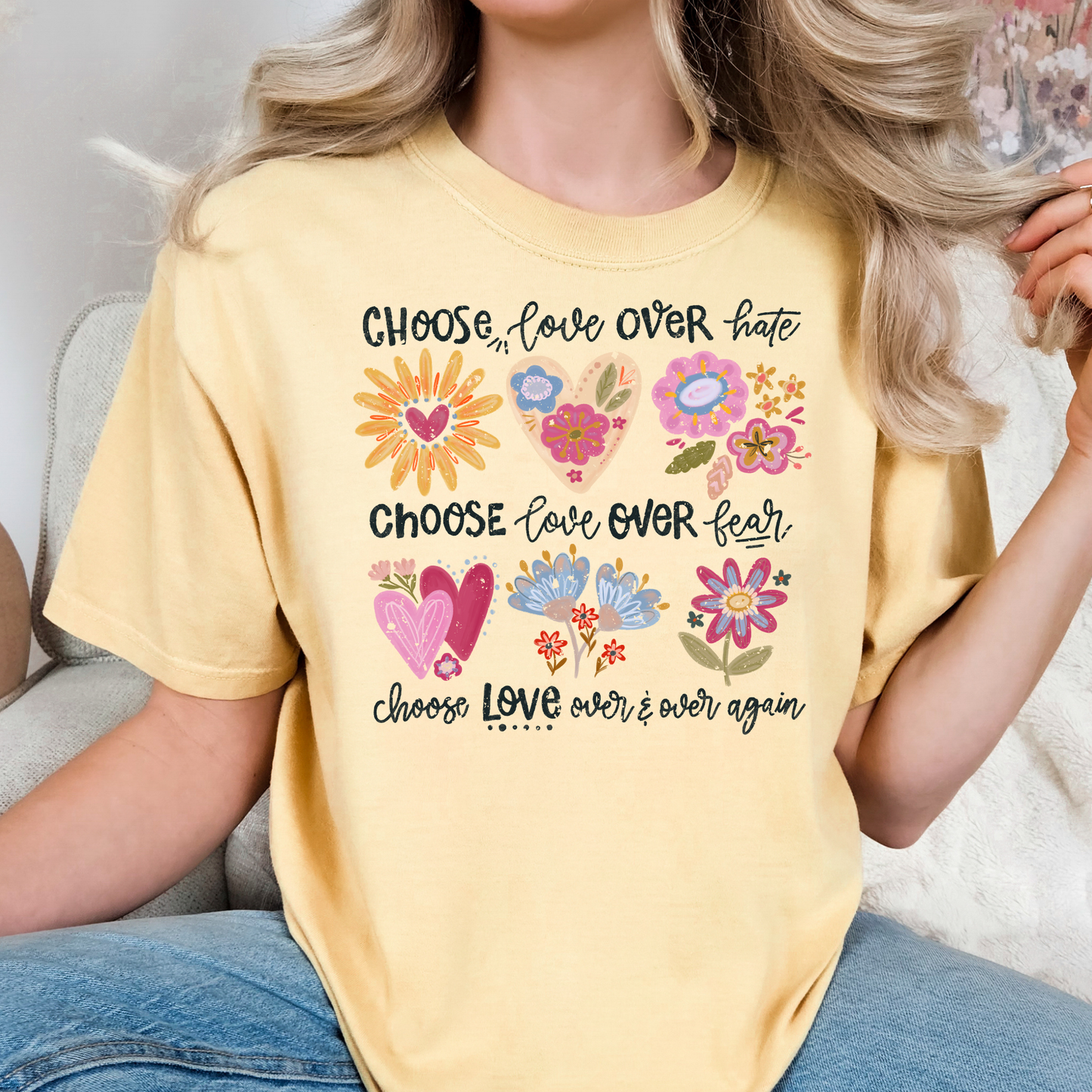Choose Love Over Hate... Full Color DTF Transfer