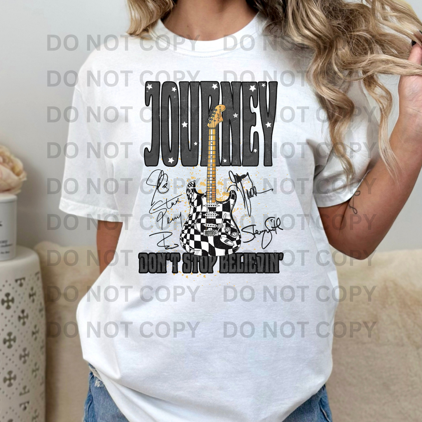 Journey Don't Stop Believin' Full Color DTF Transfer