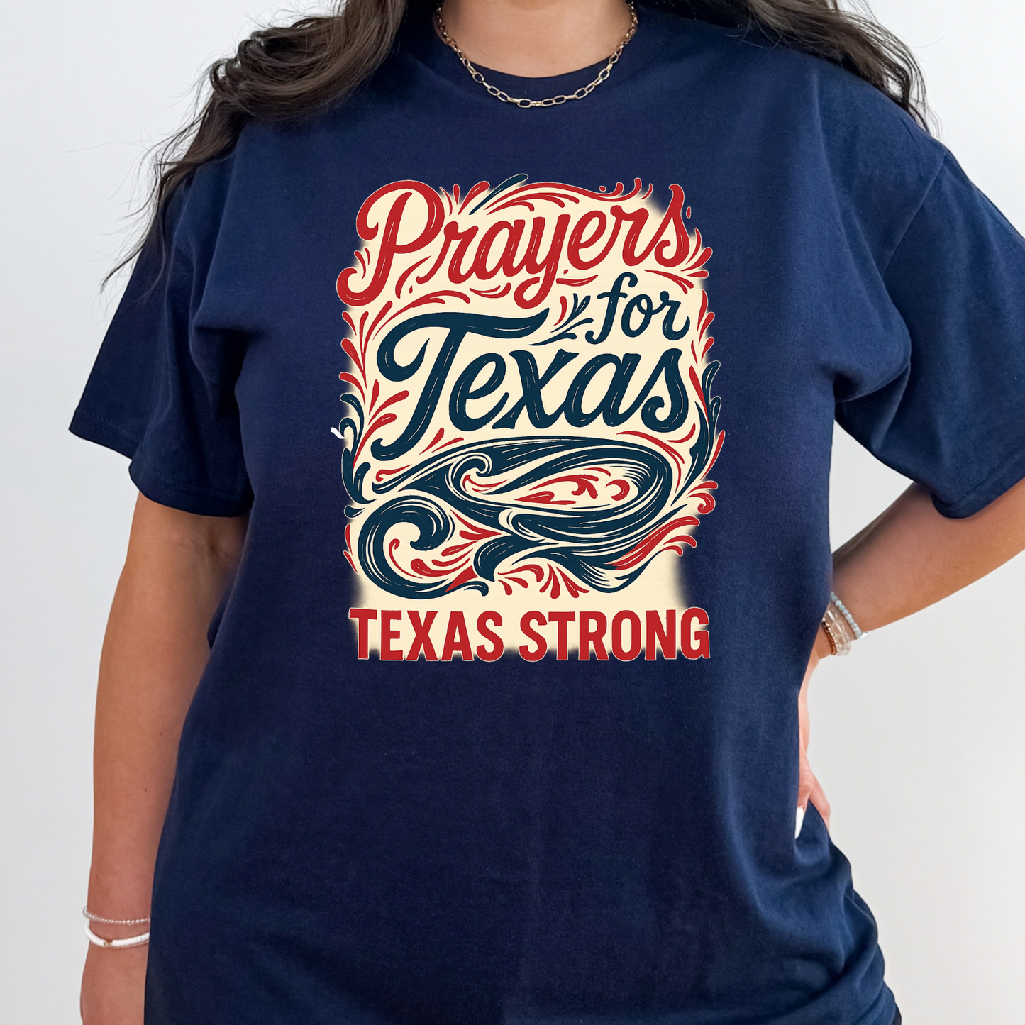 COMPLETED TEE Prayers For Texas - Texas Strong *KERR COUNTRY FLOOD - FUNDRAISER*