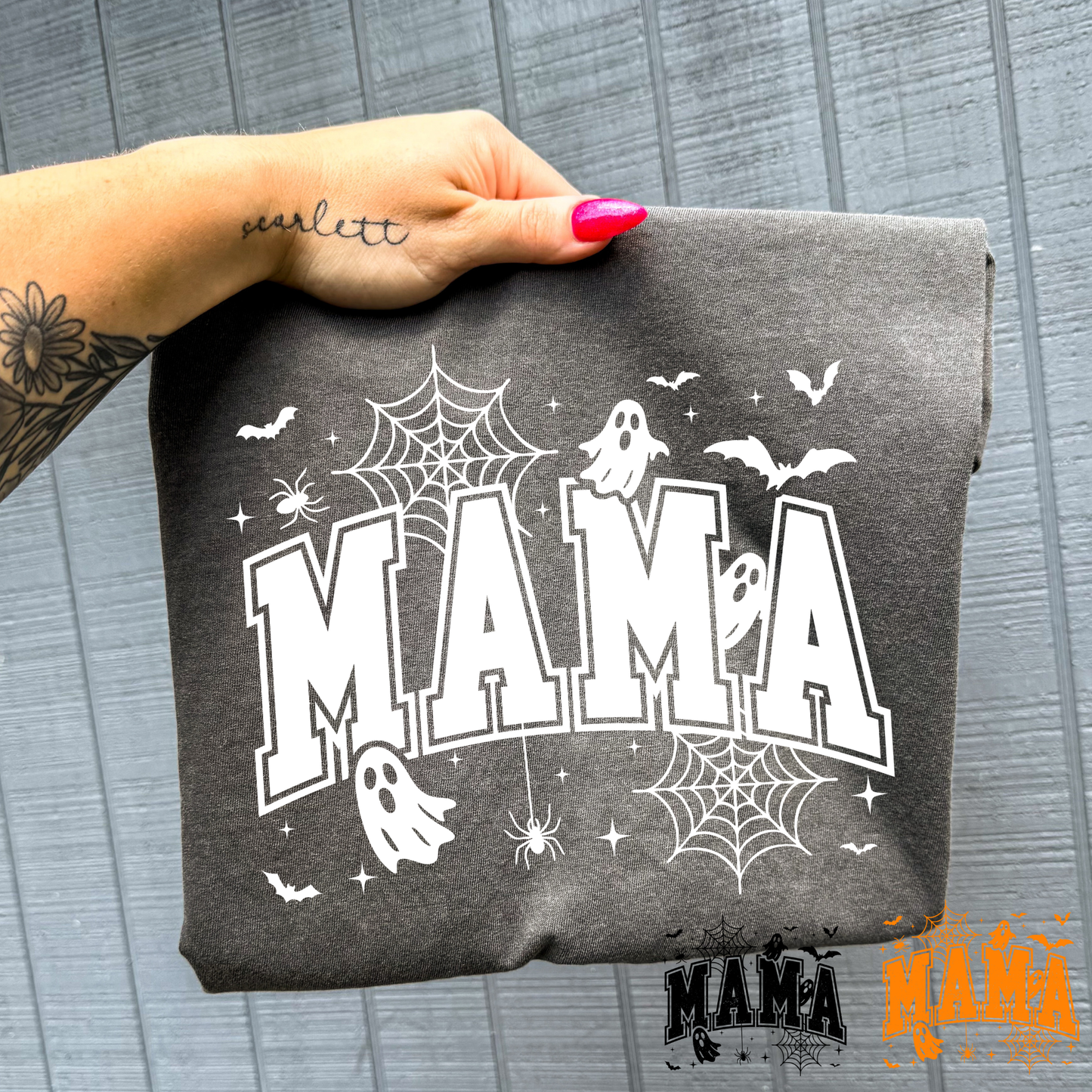 Varsity Halloween Mama (Multi Color Options)  Full Color DTF Transfer