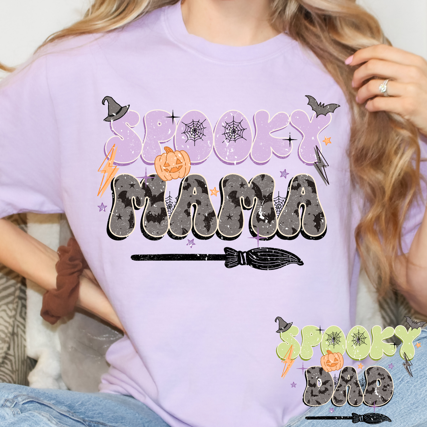 Spooky Mama (Dad Option) Full Color DTF Transfer