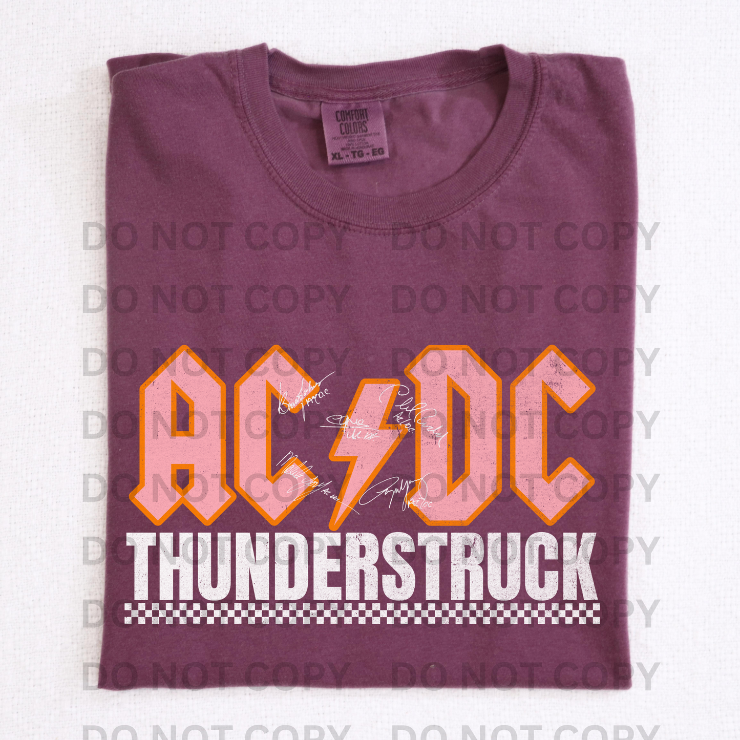 ACDC Thunderstruck Full Color DTF Transfer