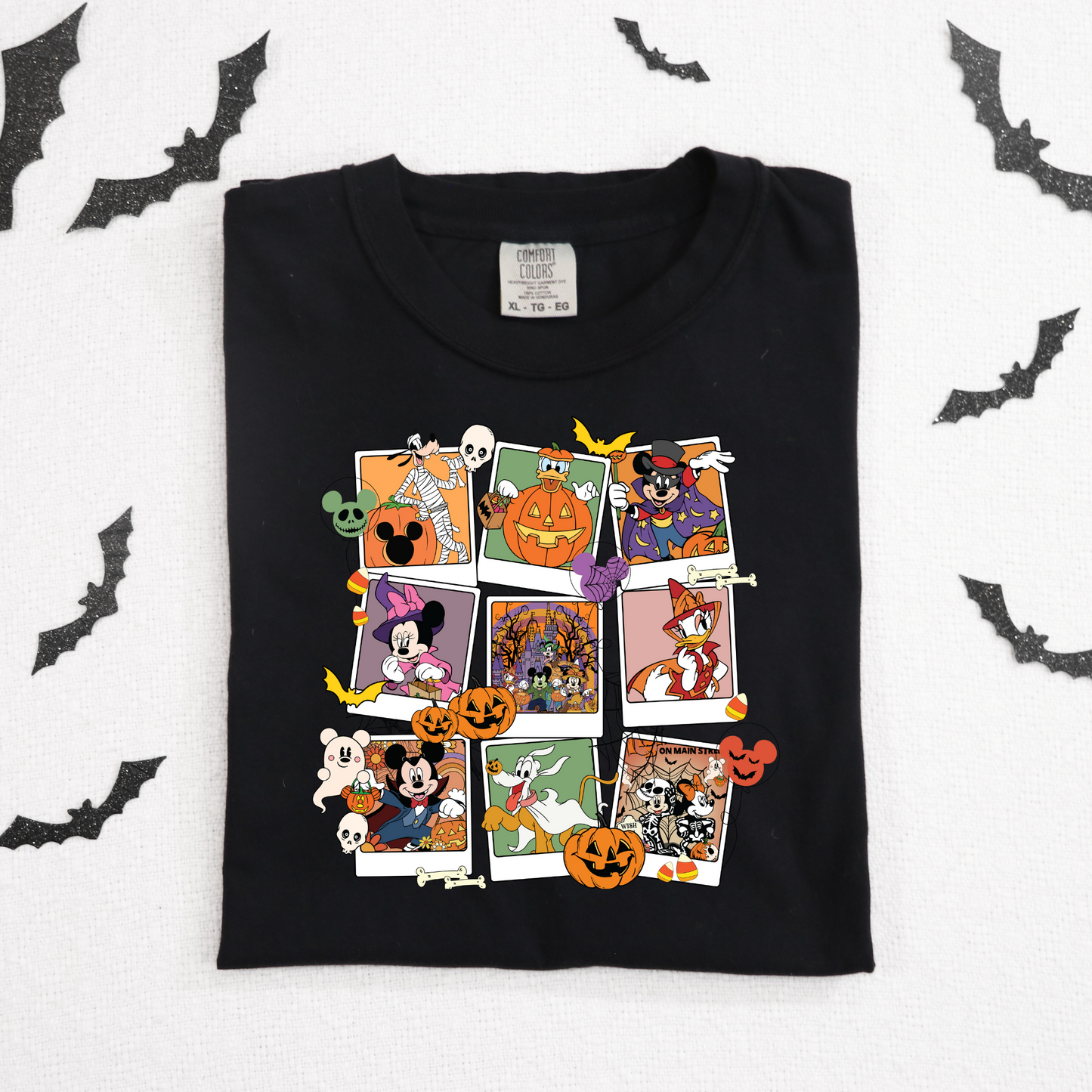 Halloween Mouse and Friends Polaroid Full Color DTF Transfer