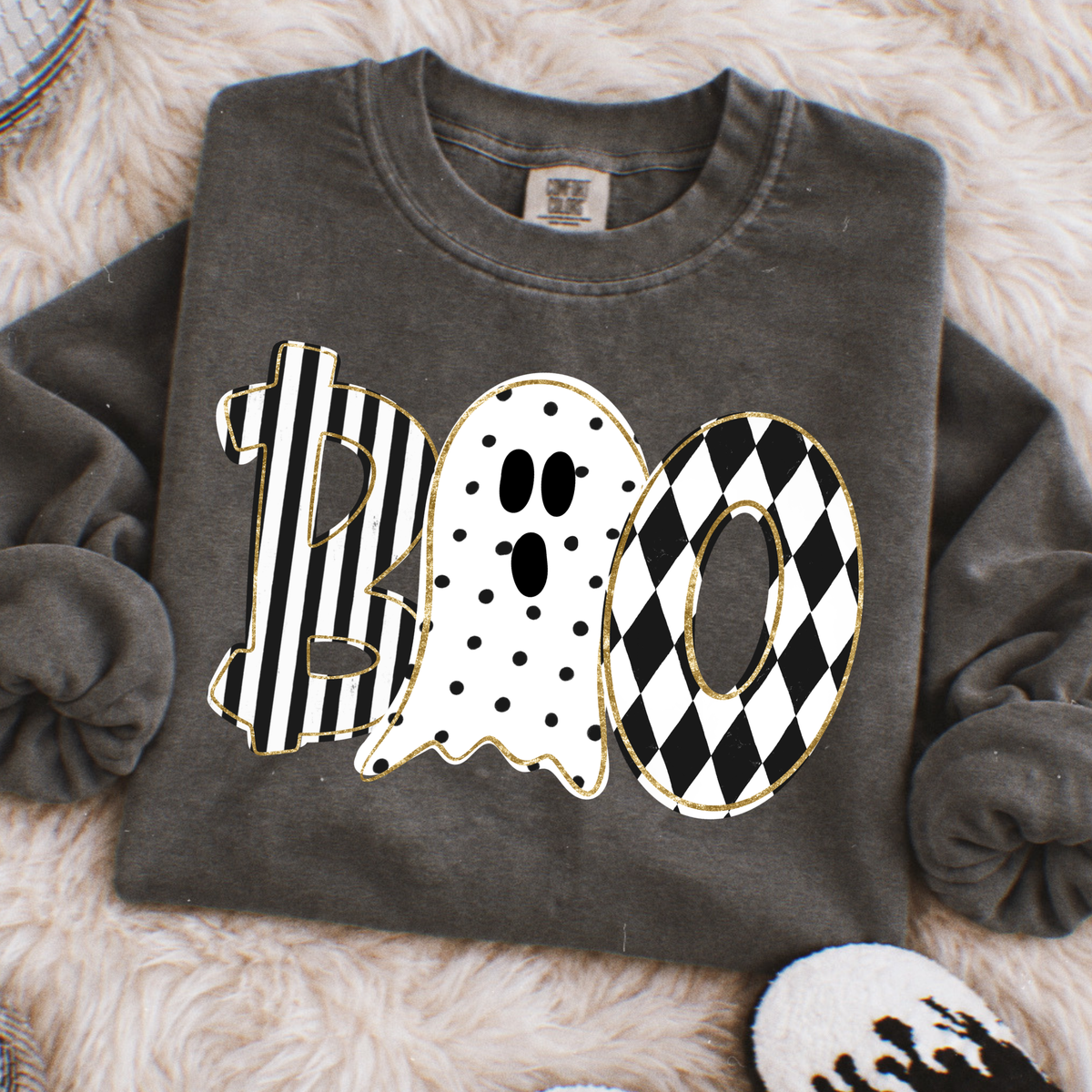 Boo (Striped - Ghost - Checkered) Full Color DTF Transfer