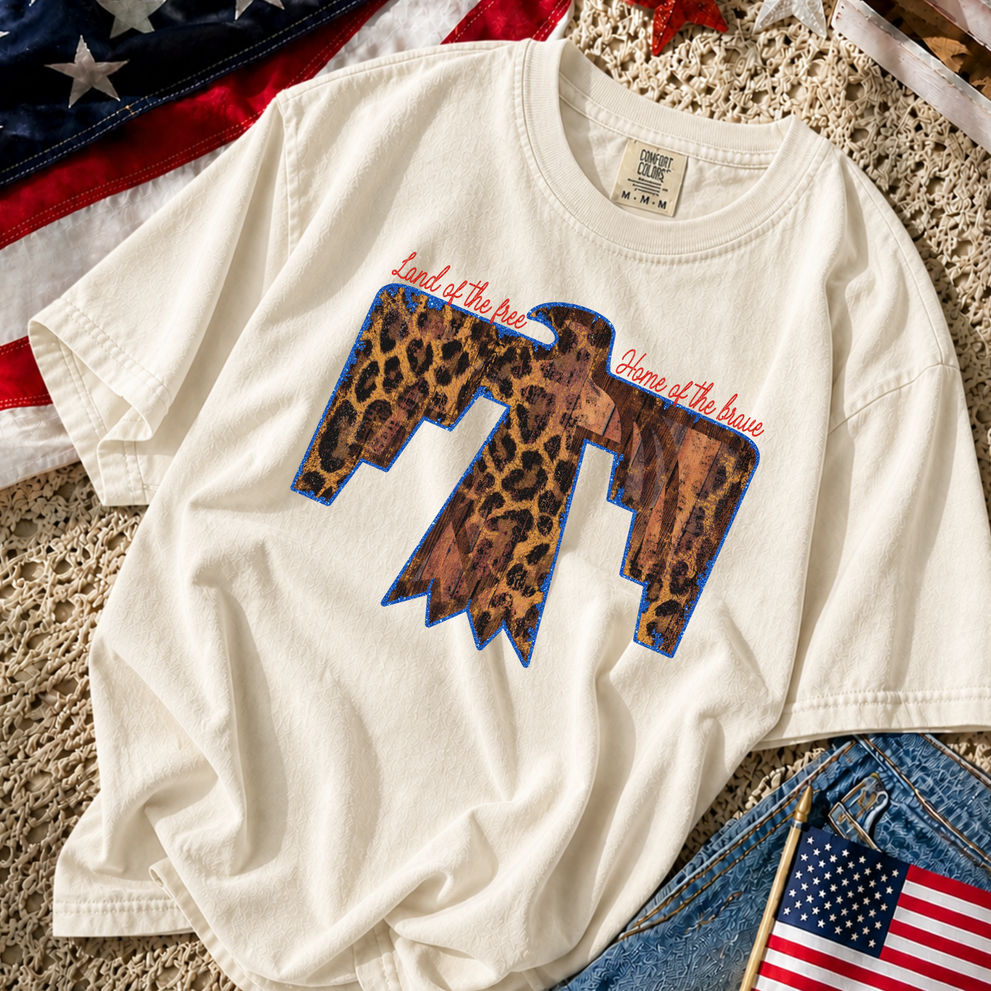 Land of The Free Home of The Brave Full Color DTF Transfer