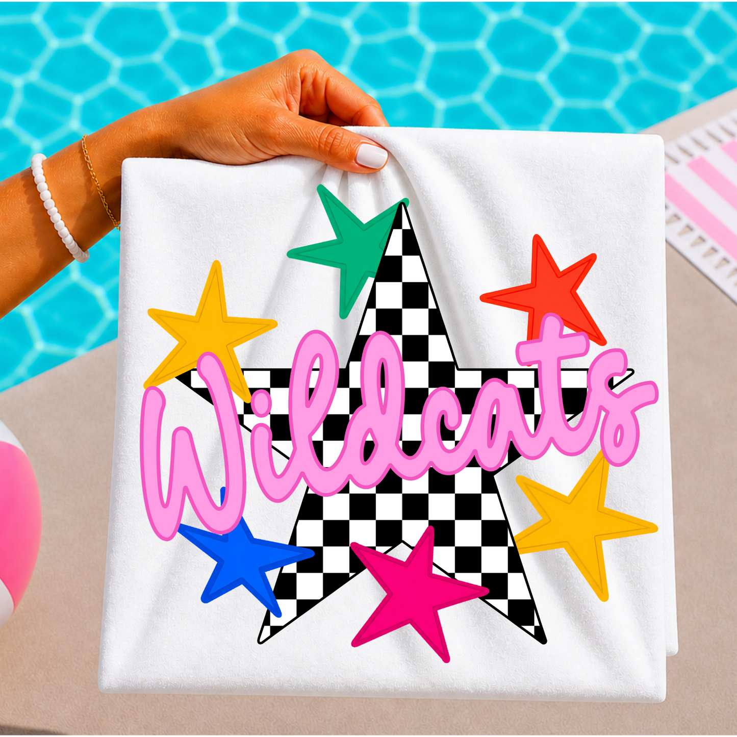 Wildcats (Checkered Star) Full Color DTF Transfer