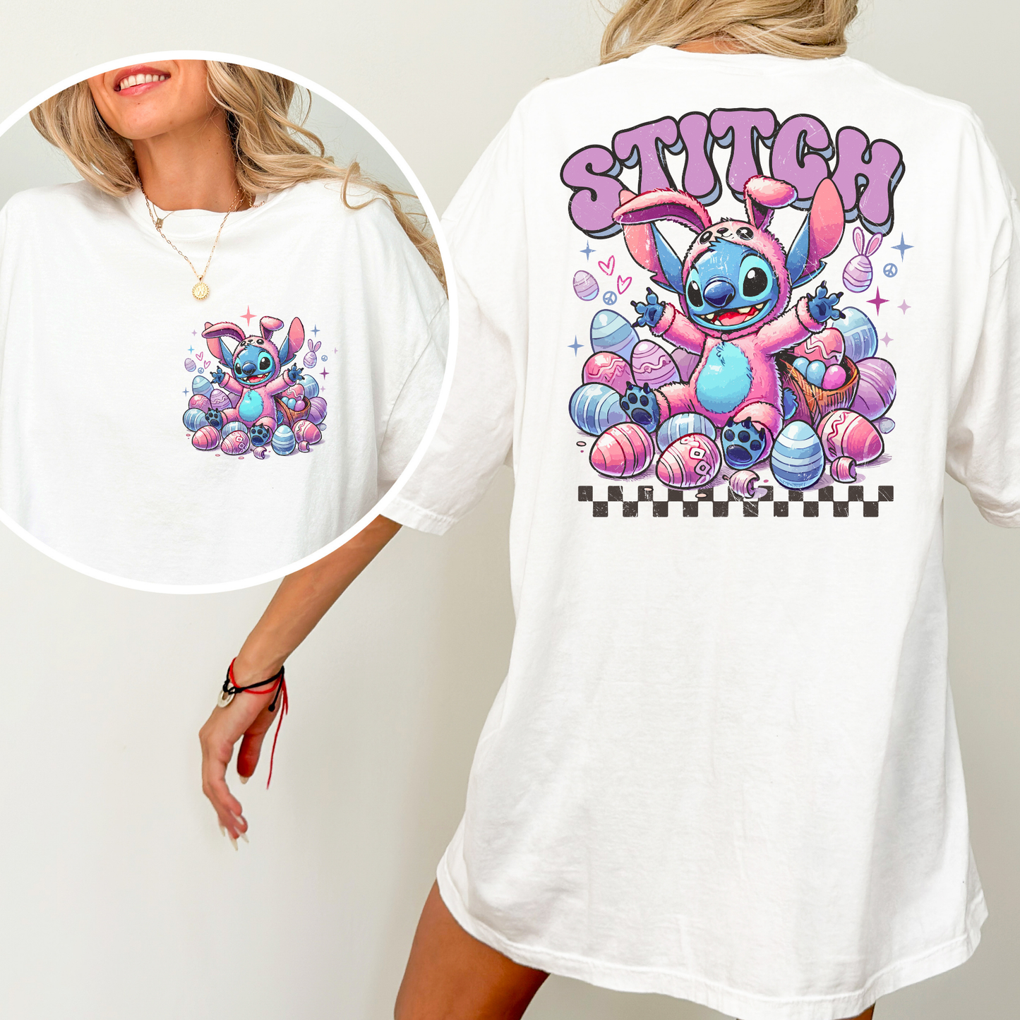 Stitch Easter Full Color DTF Transfer