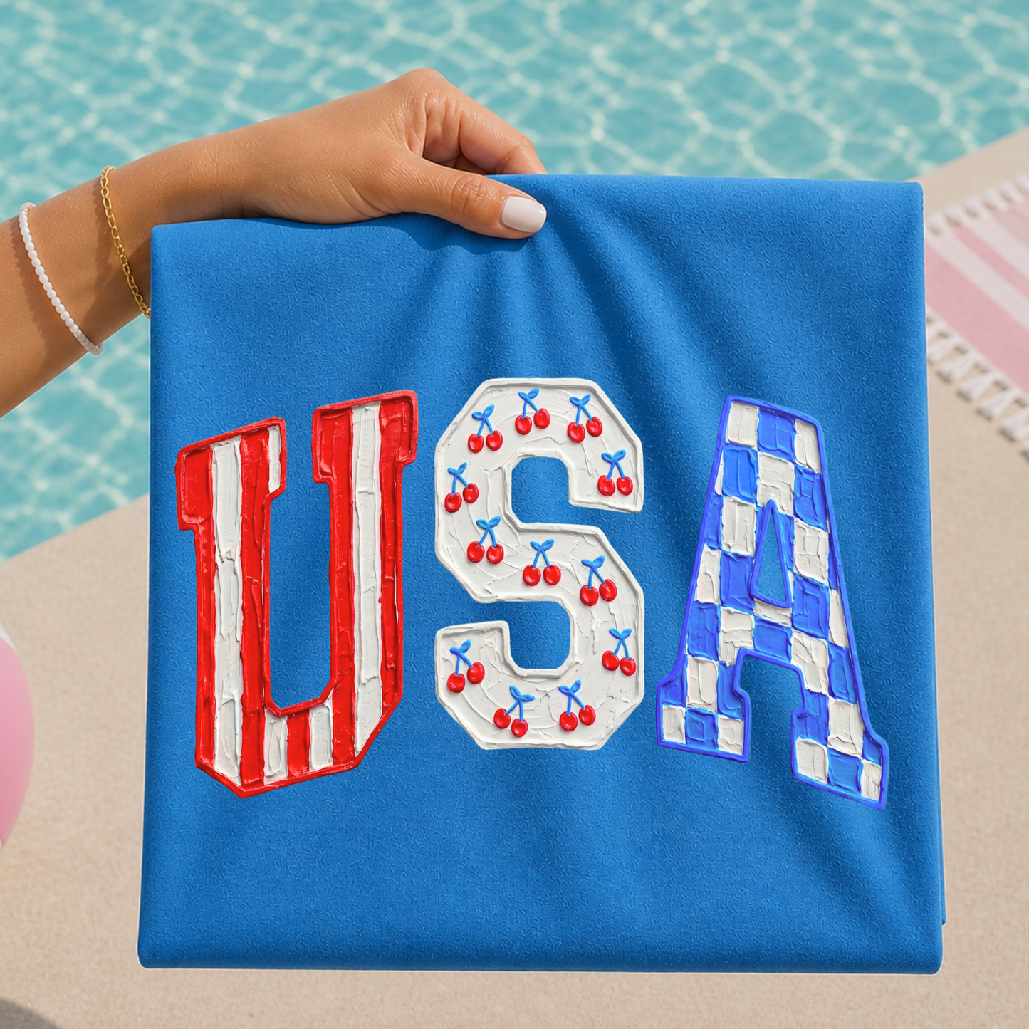 USA (Paint Texture) Full Color DTF Transfer