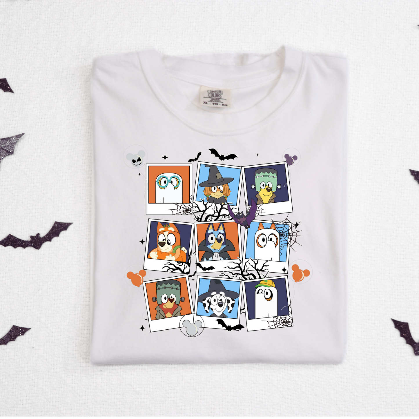 Halloween Bluey Polaroid Full Color DTF Transfer