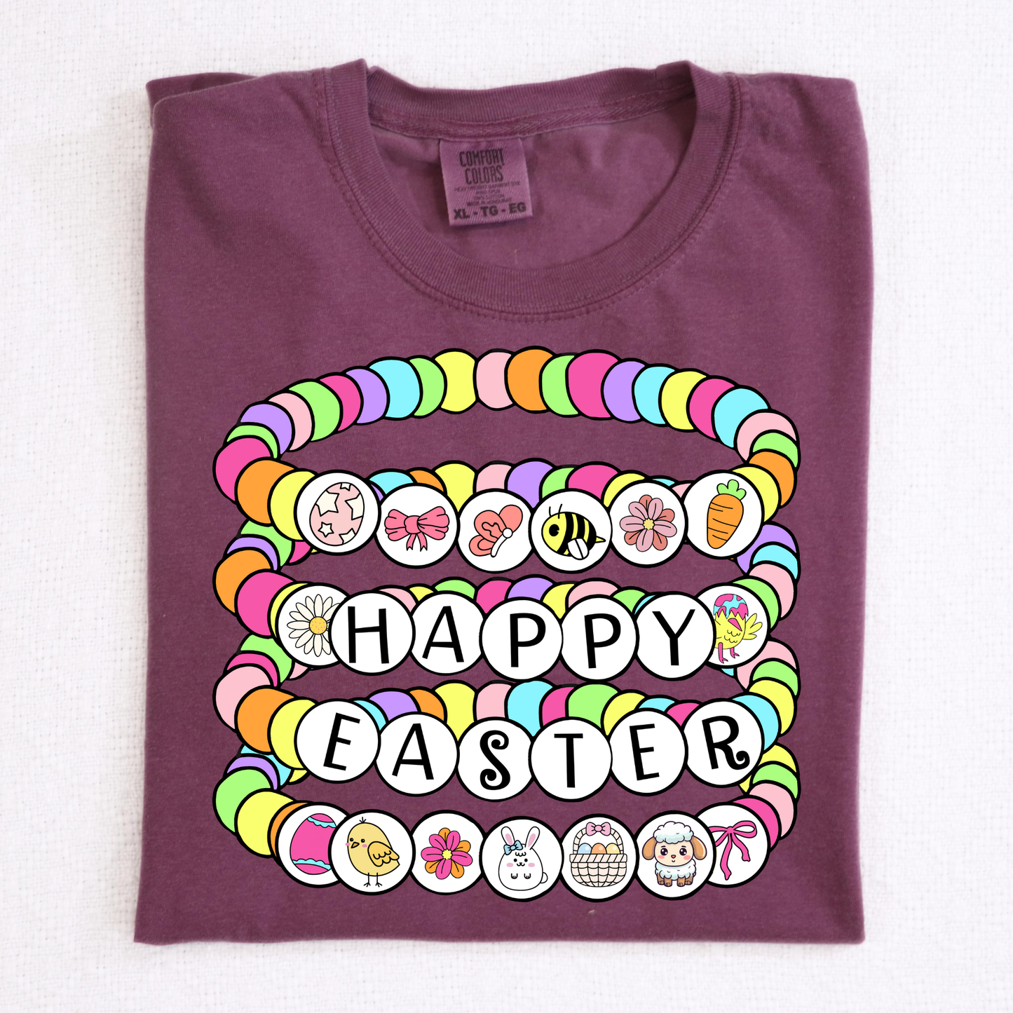 Happy Easter Friendship Bracelet Full Color DTF Transfer
