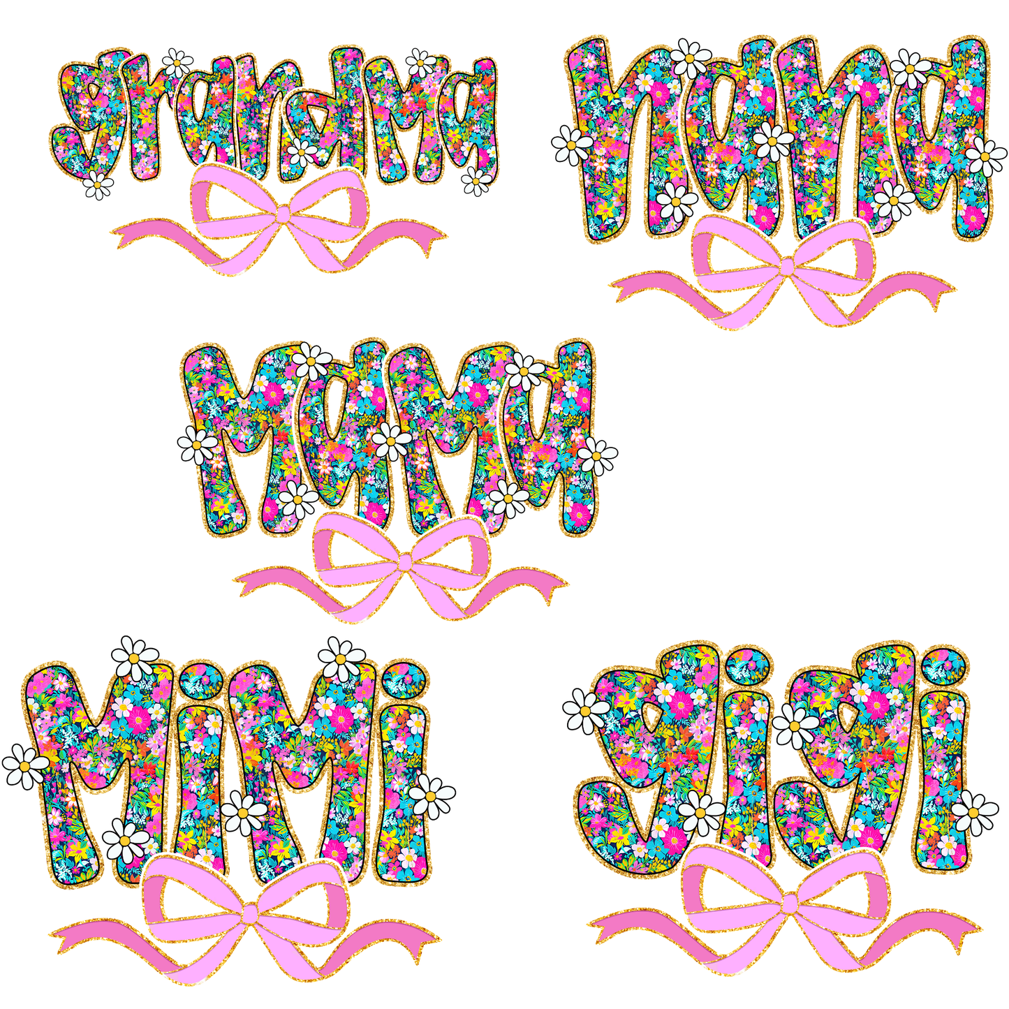 Floral Mama (MULTI OPTIONS) Full Color DTF Transfer