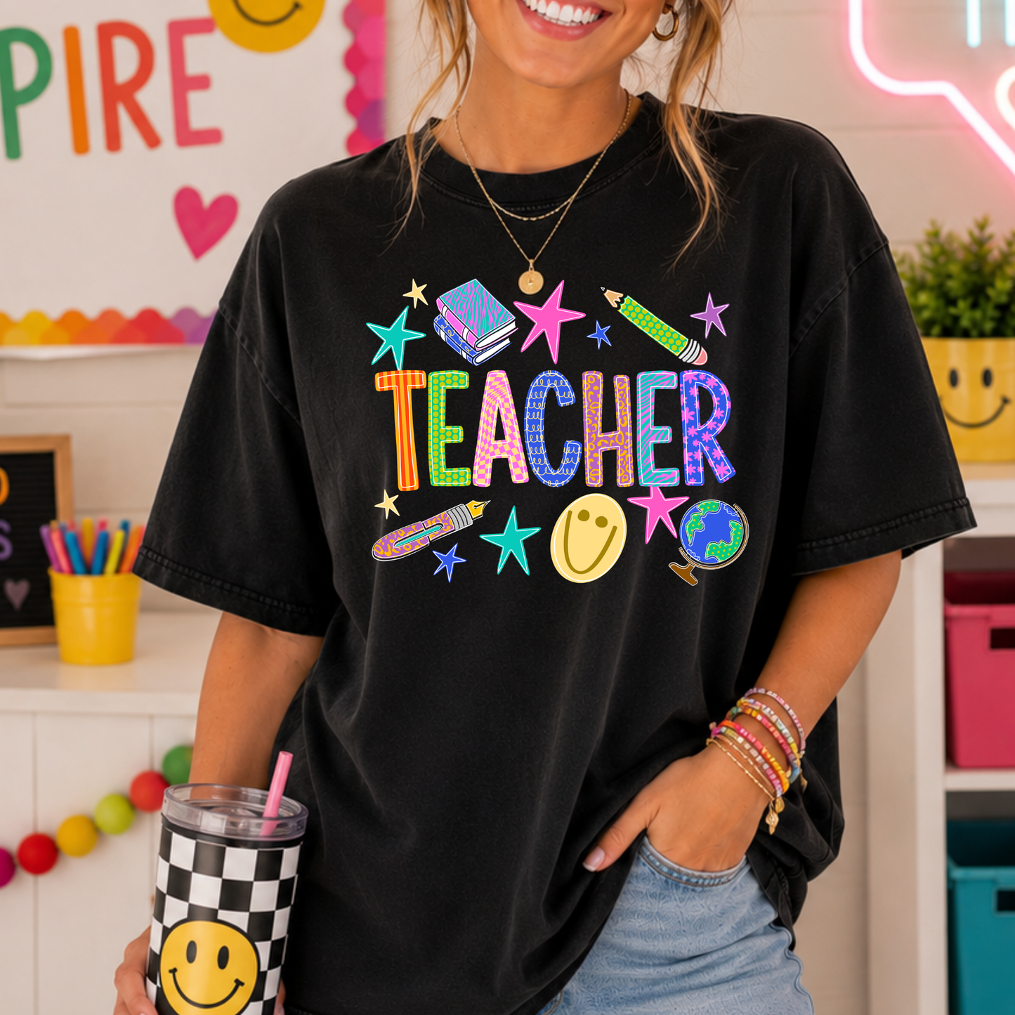 Teacher (Doodle Icons) Full Color DTF Transfer