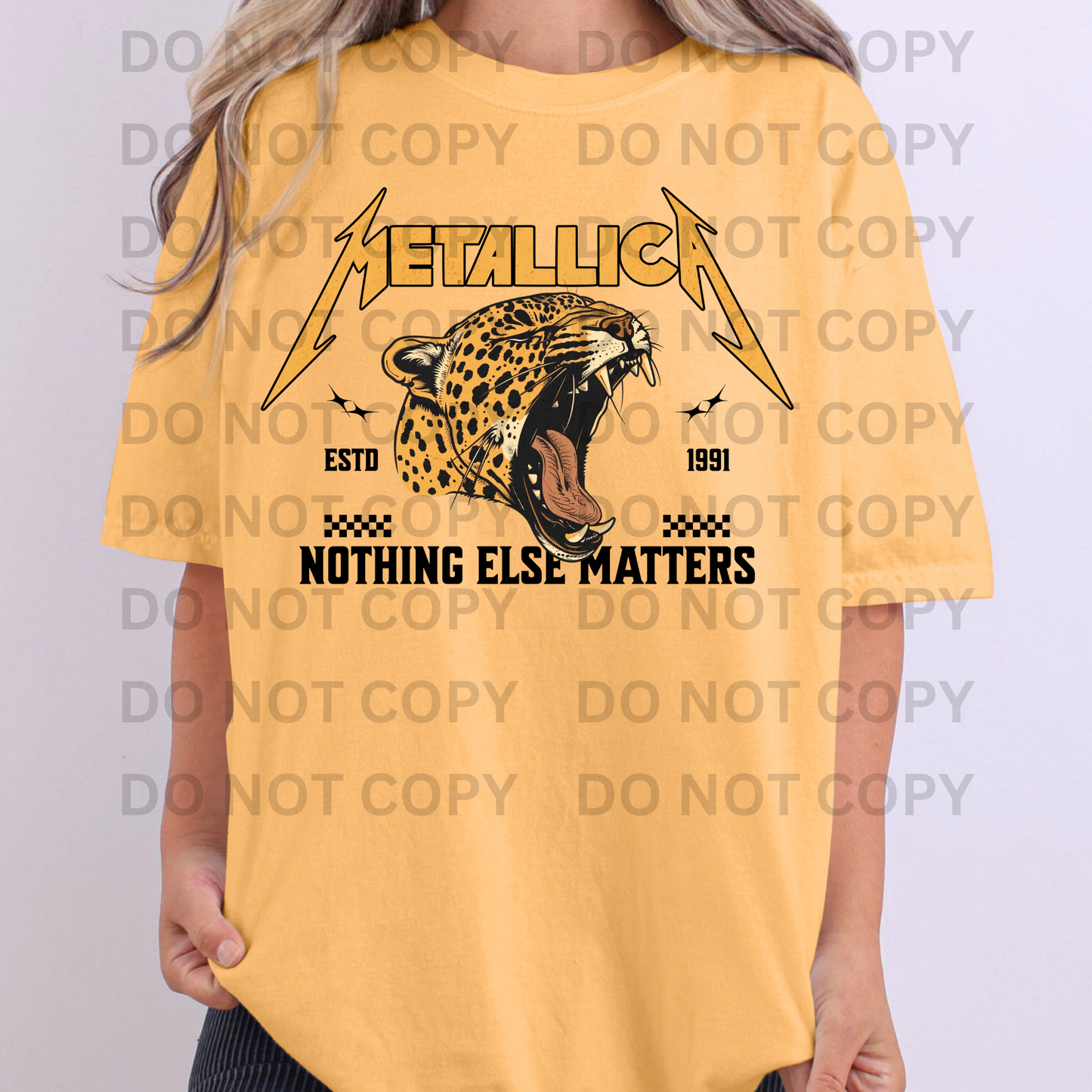Metallica Nothing Else Matters Full Color DTF Transfer