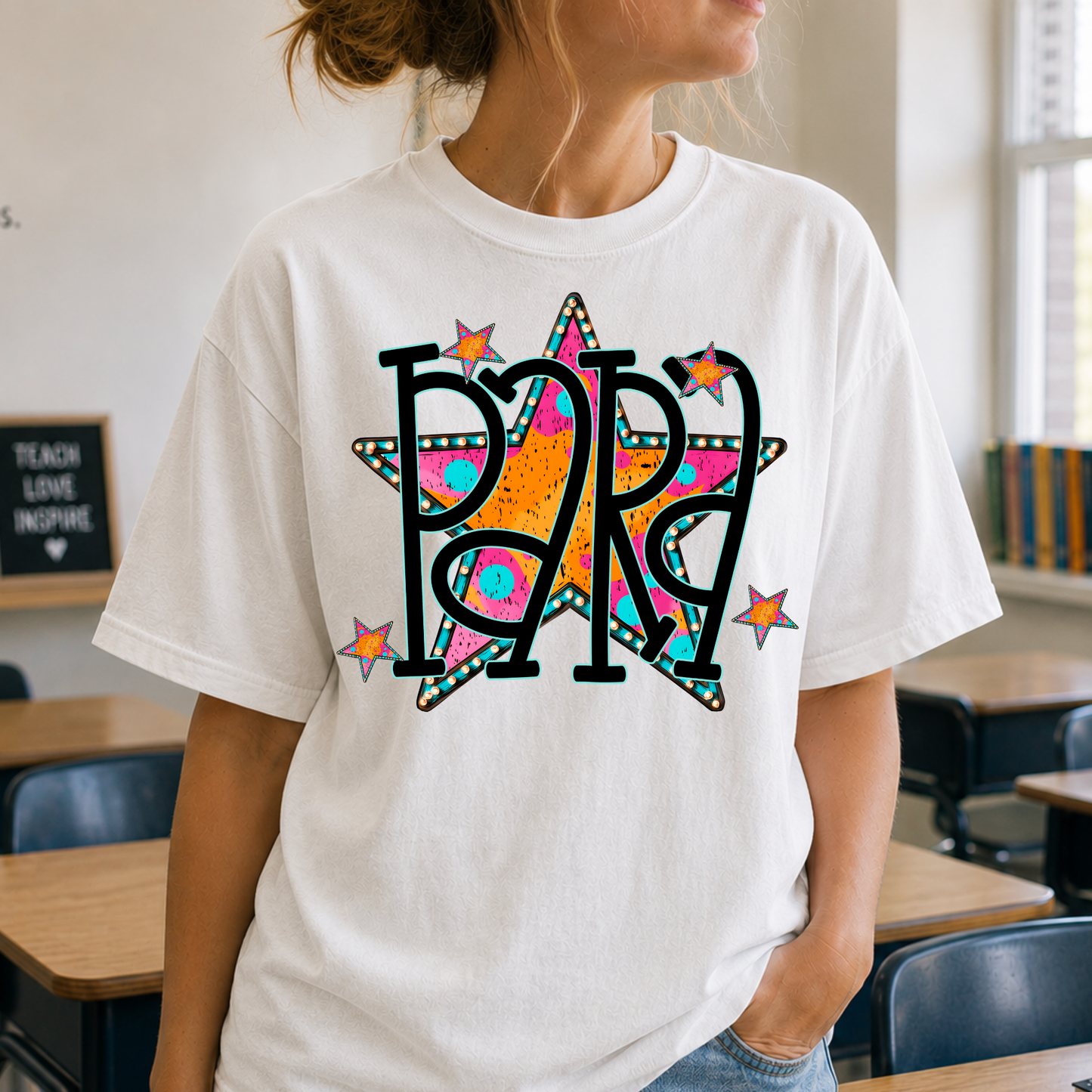 Para (Colorful Star) Full Color DTF Transfer