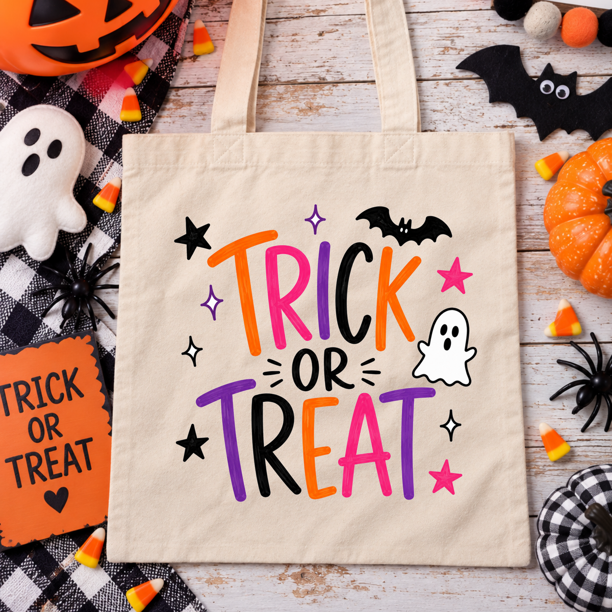 Multi Color Trick or Treat Bag