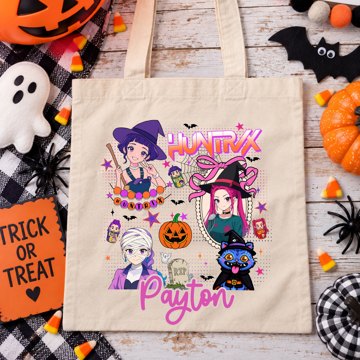 Personalized Huntrix Icons Trick or Treat Bag