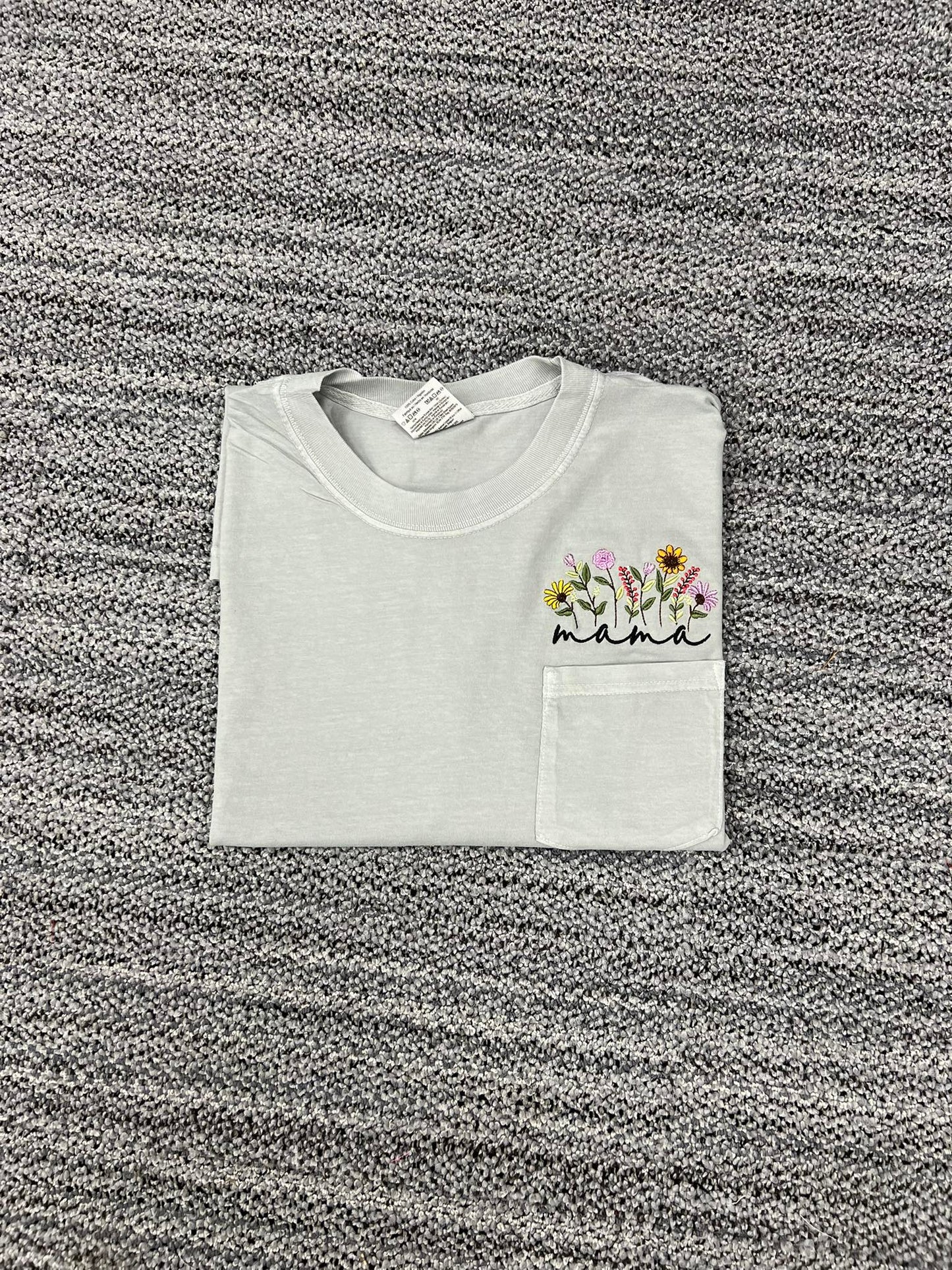 Floral Mama Pocket (Name Changeable) Sweatshirt/T-Shirt