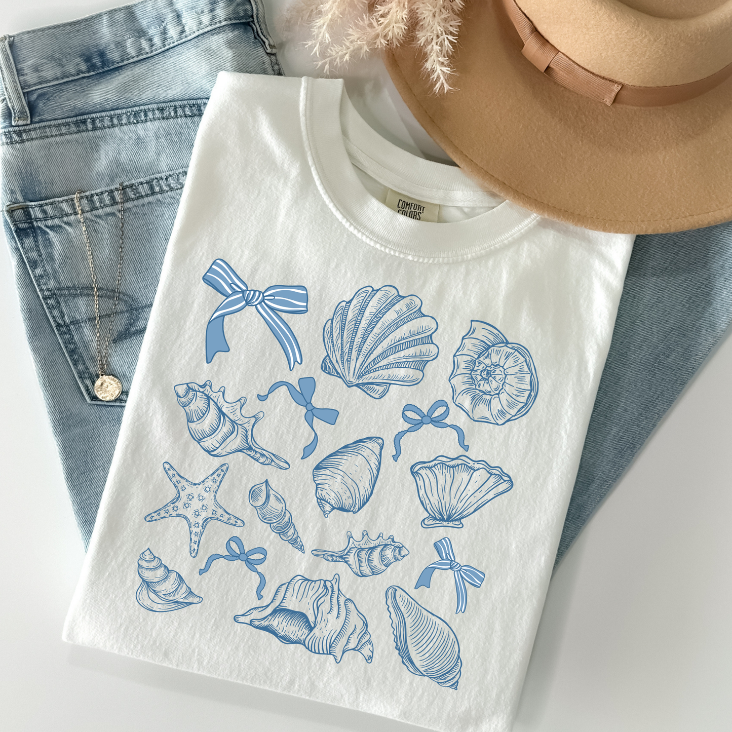 Seashells Full Color DTF Transfer