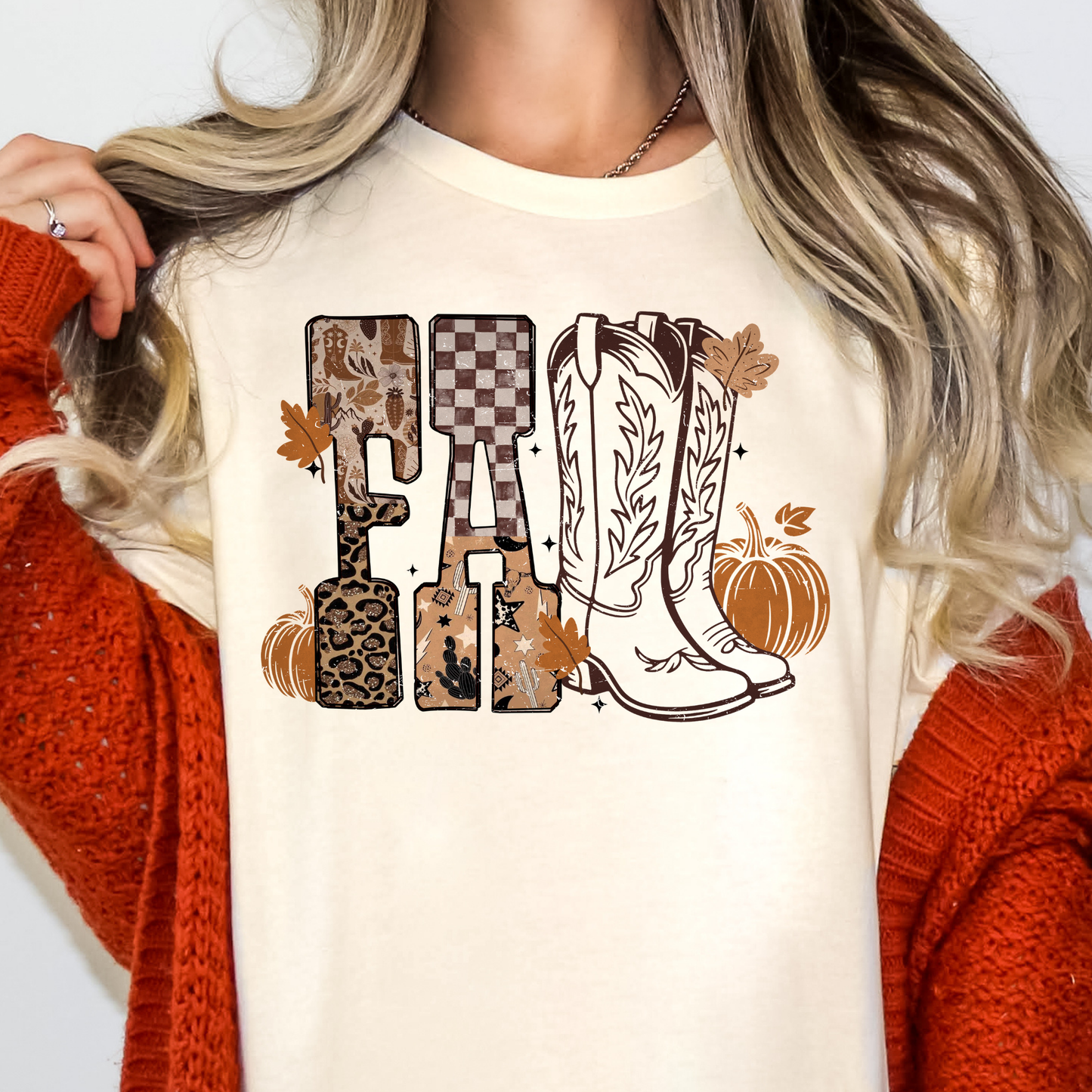 Fall Boots Full Color DTF Transfer