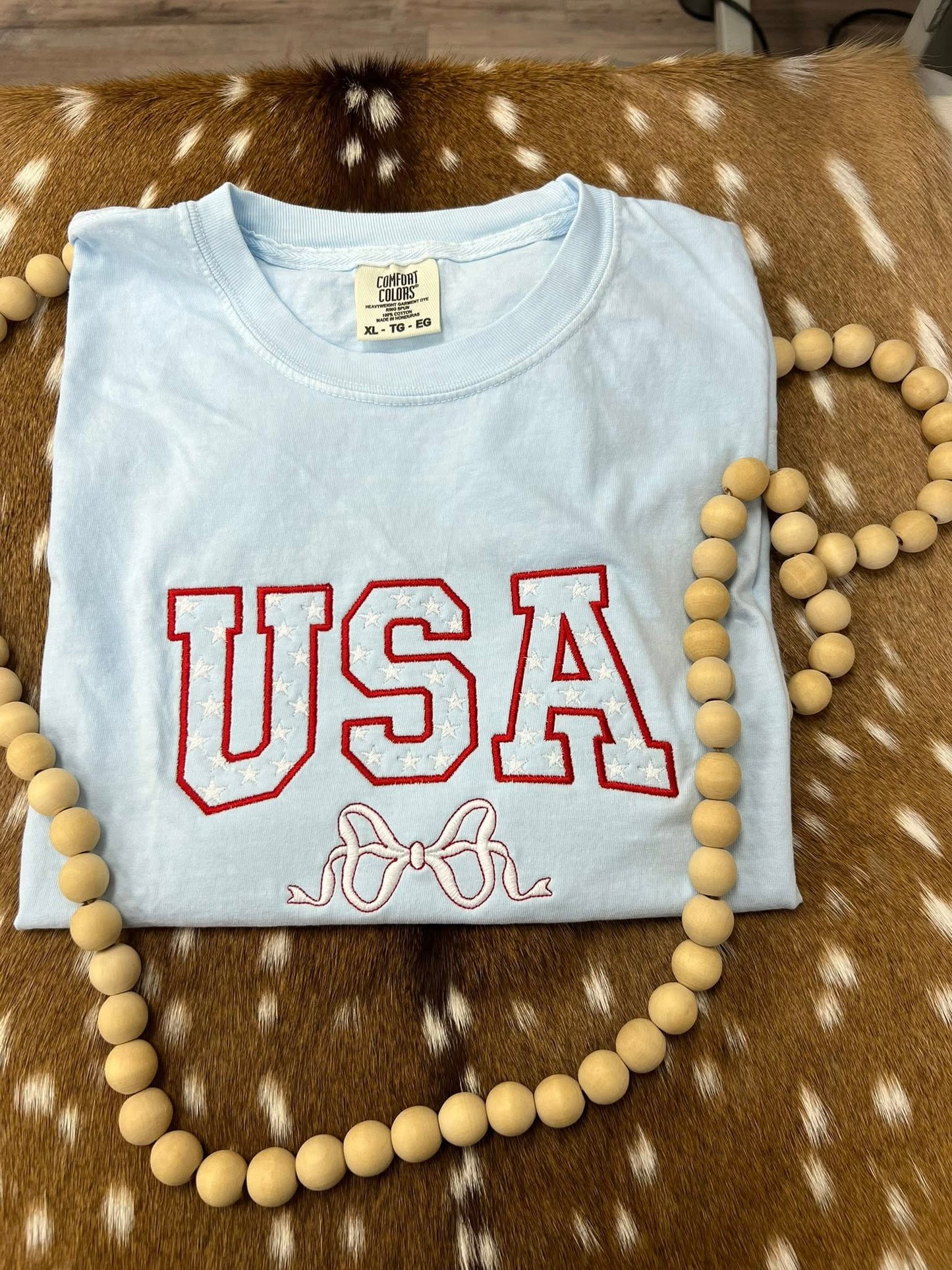 USA Stars Embroidered Sweatshirt/T-Shirt