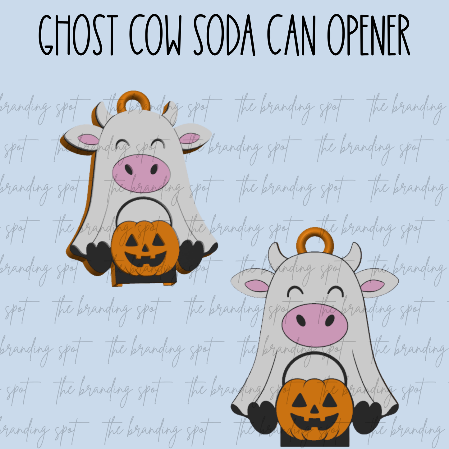 Ghost Cow Soda Can Tab Opener Keychain