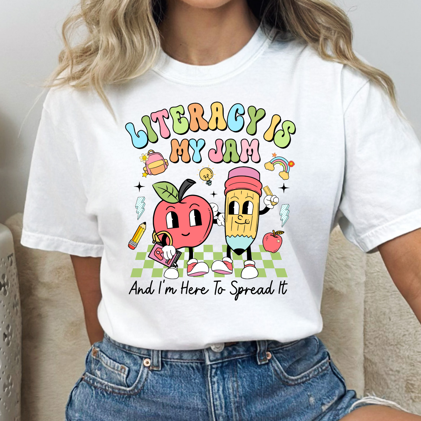 Literacy Is My Jam Full Color DTF Transfer