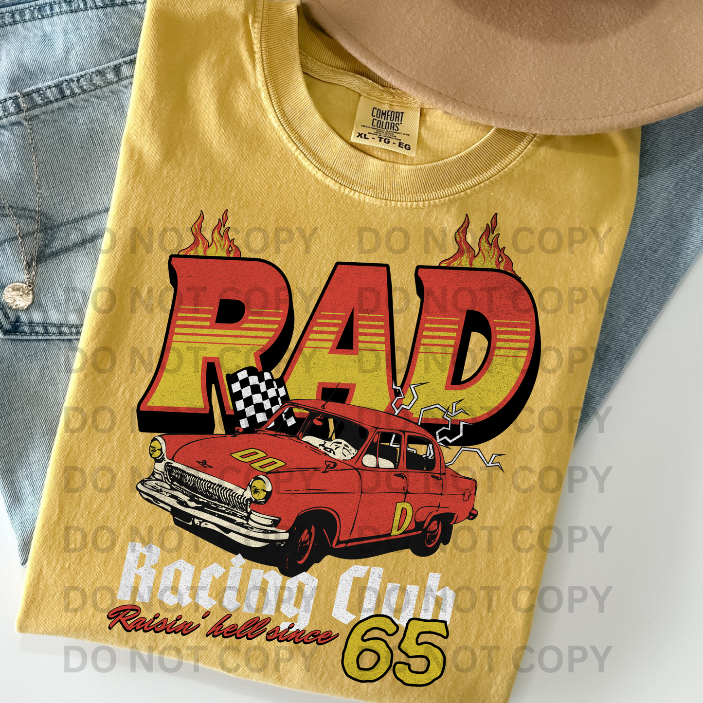 Rad Racing Club Raisin' Hell Since 65 Full Color DTF Transfer