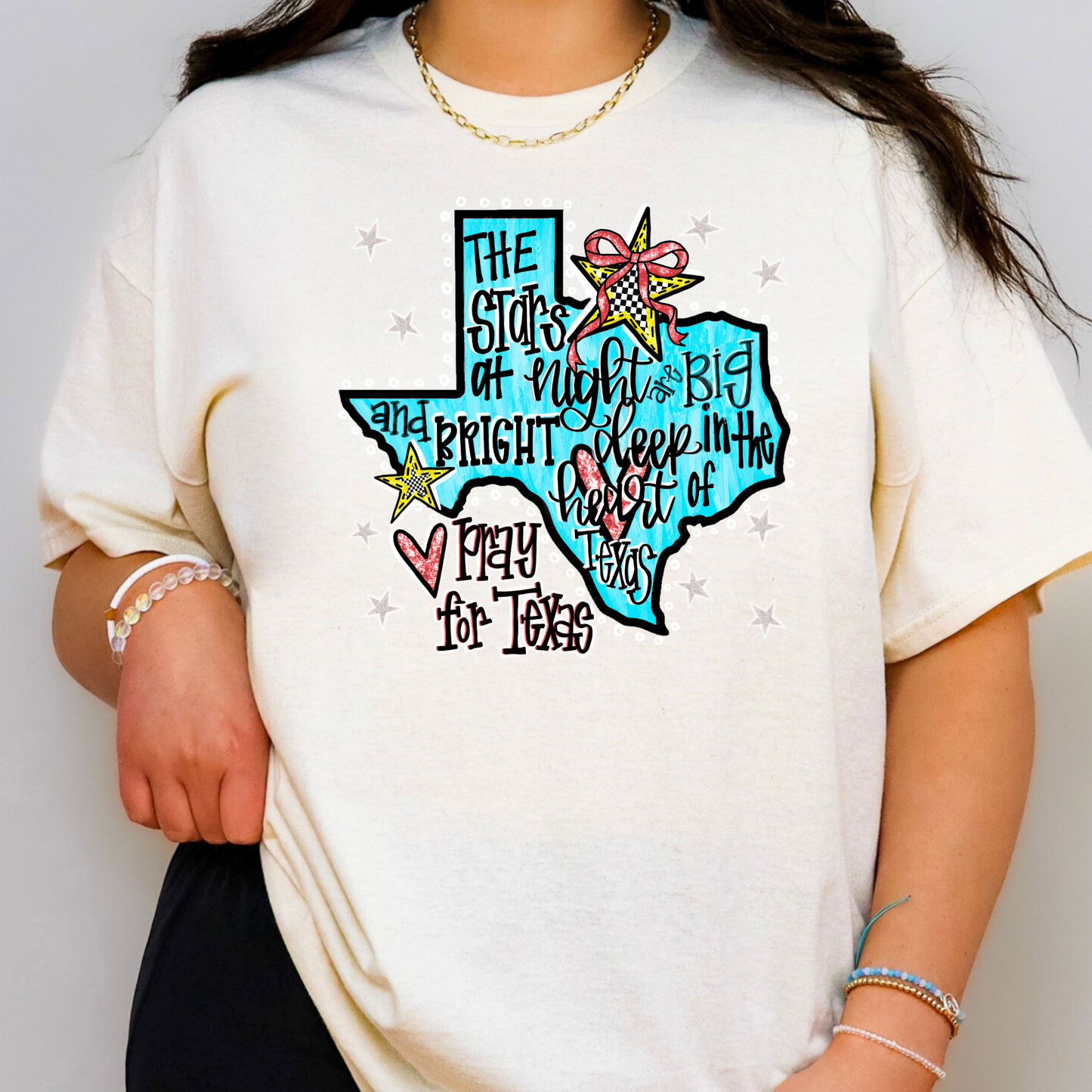 COMPLETED TEE The Stars At Night...Pray For Texas - Texas Strong *KERR COUNTRY FLOOD - FUNDRAISER* (Copy)