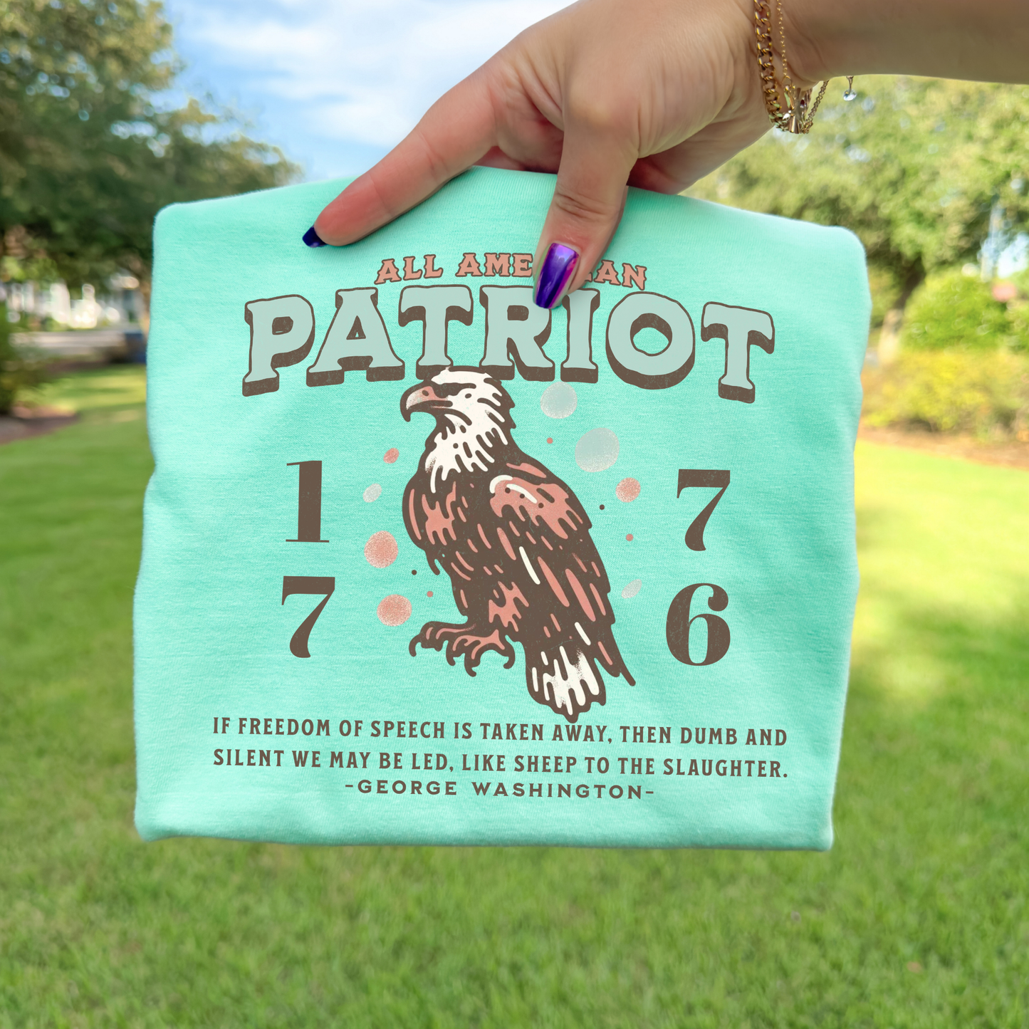 All American Patriot 1776 Full Color DTF Transfer