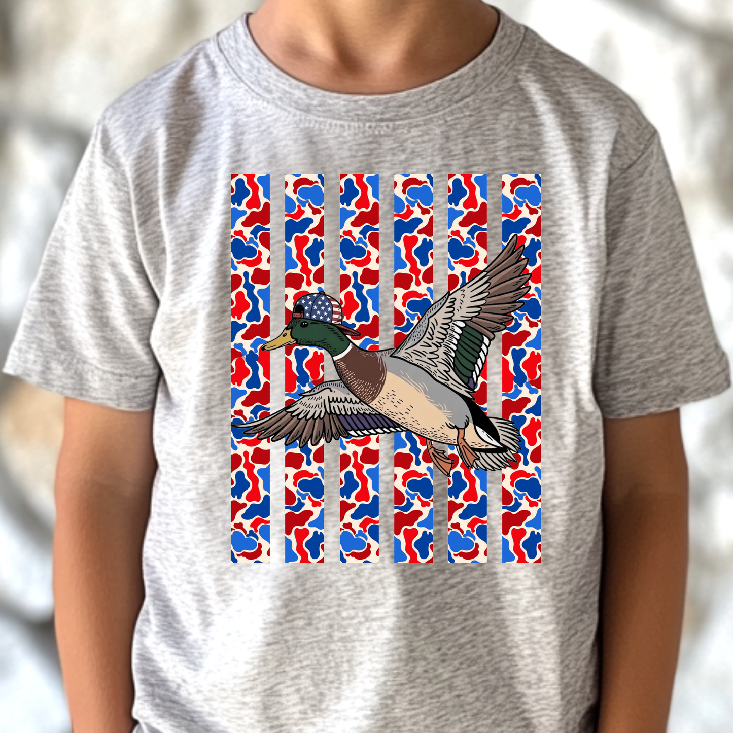 RWB Camo Duck Full Color DTF Transfer