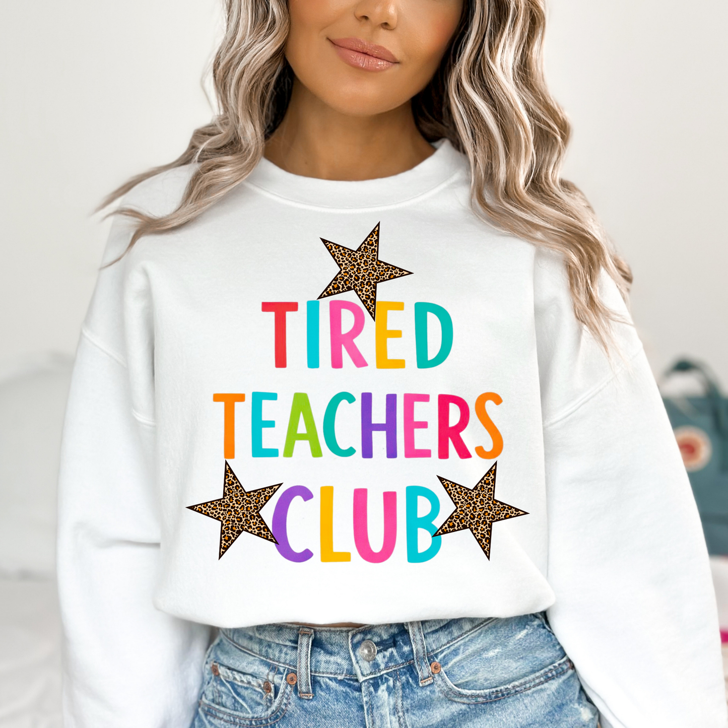 Tired Teachers Club (Stars) Full Color DTF Transfer