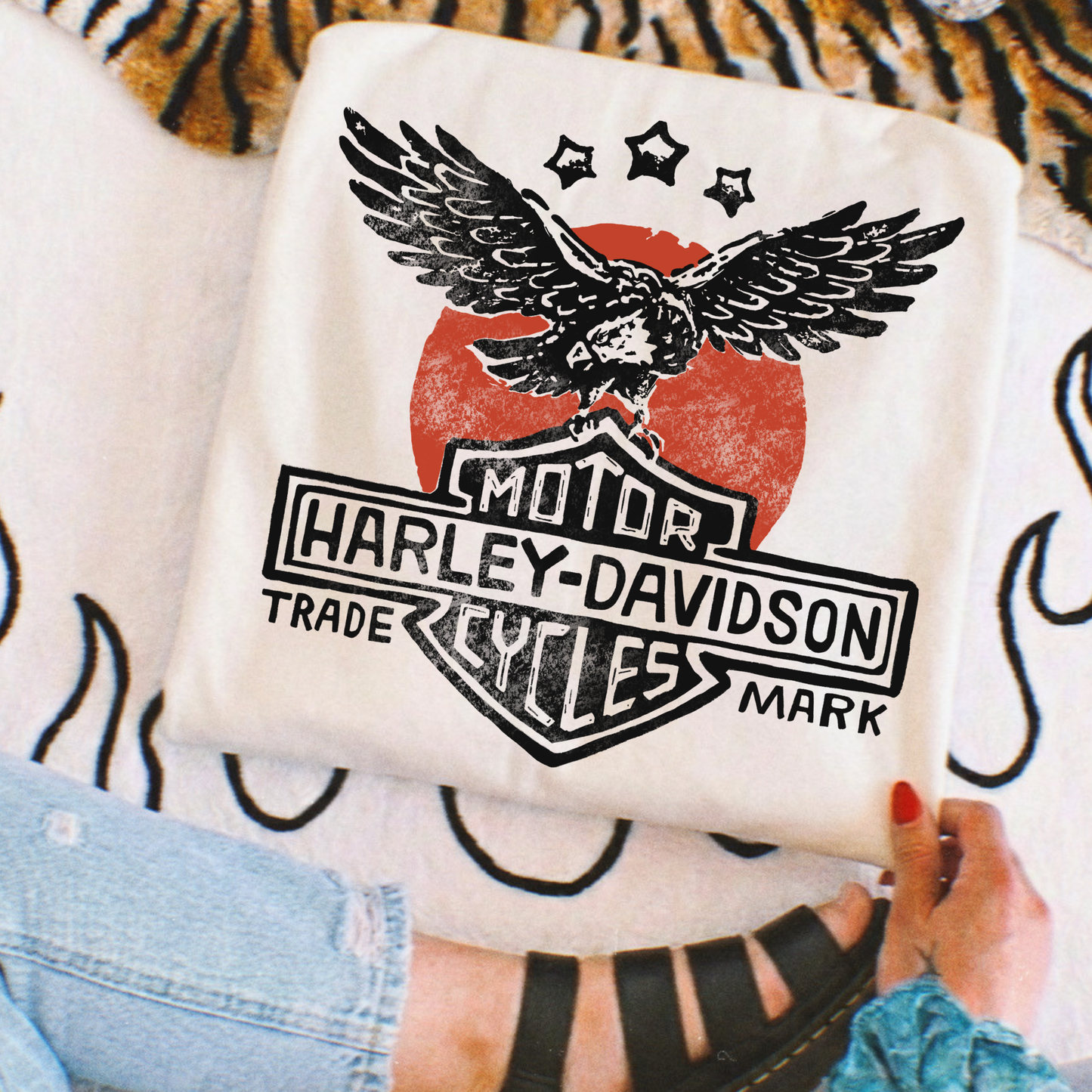 Harley Davidson Motor Cycles Full Color DTF Transfer