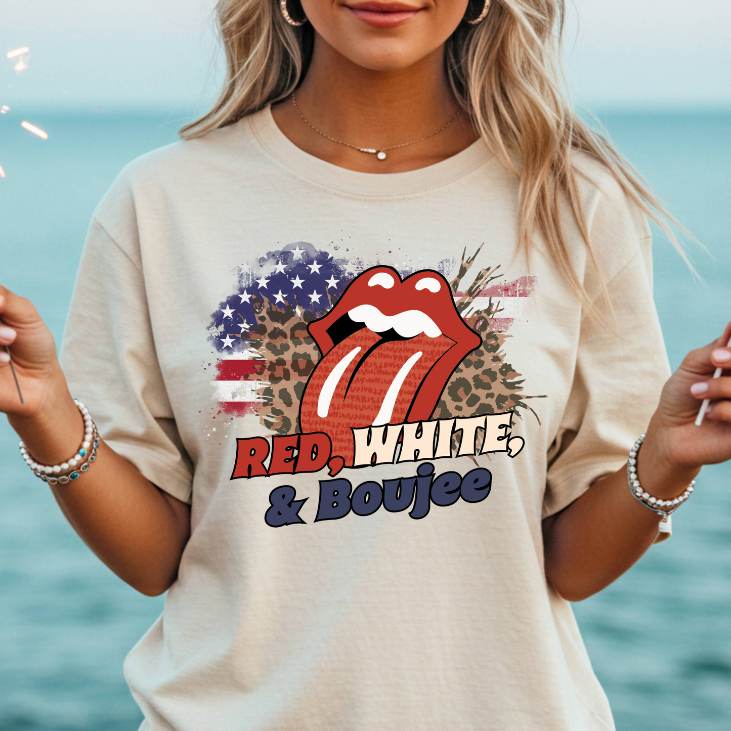 Red White & Boujee Full Color DTF Transfer