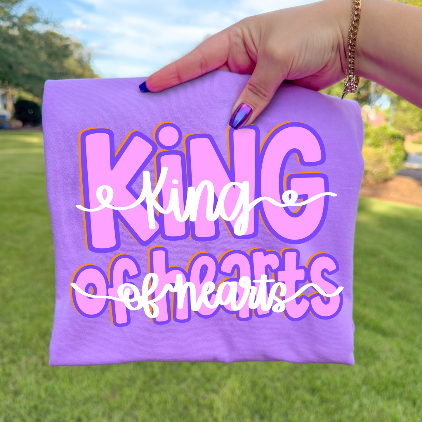 King of Hearts Full Color DTF Transfer