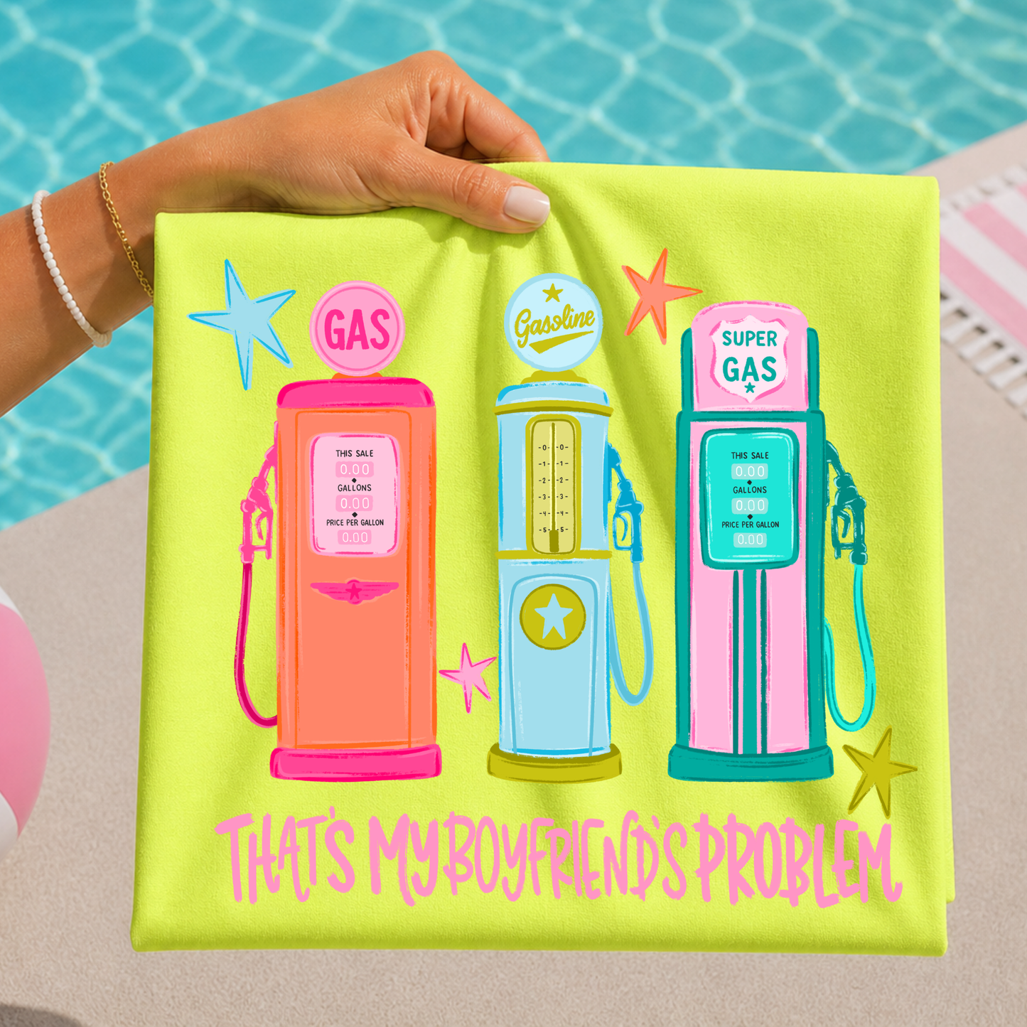 That's My Husbands Problem Gas Pumps (Boyfriend Option) Full Color DTF Transfer