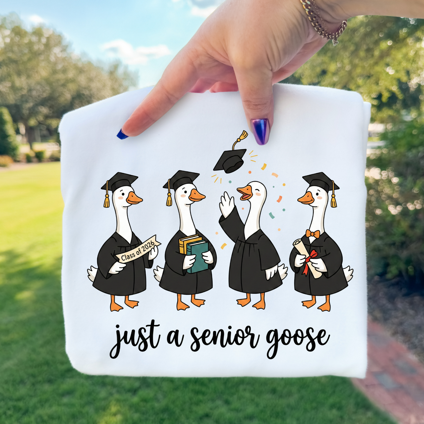 Just A Senior Goose Full Color DTF Transfer
