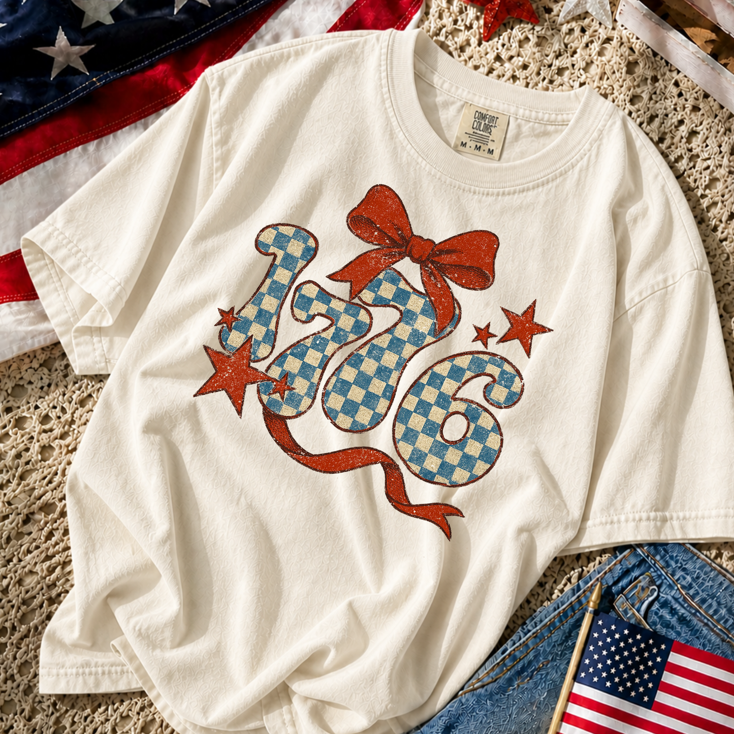 1776 Stars/Bow Full Color DTF Transfer