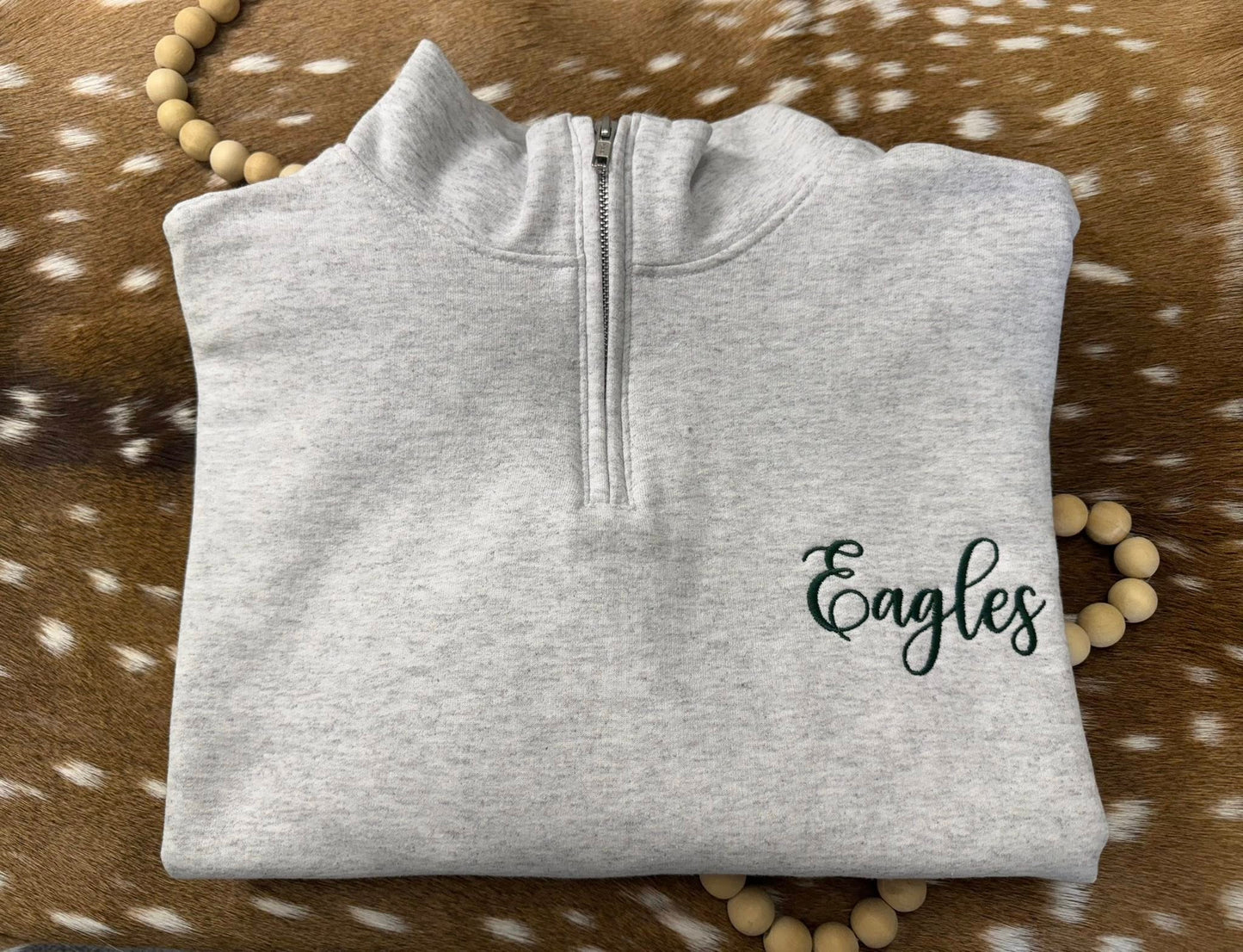Cursive Mascot Pocket Embroidered Sweatshirt/T-Shirt