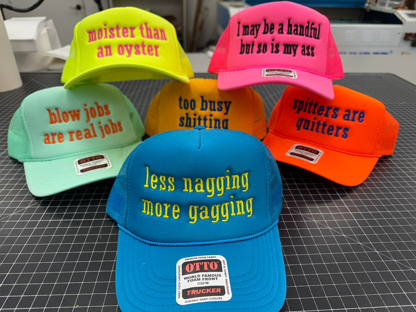 Embroidered Inappropriate Foam Front Trucker Hats Embroidered Cap