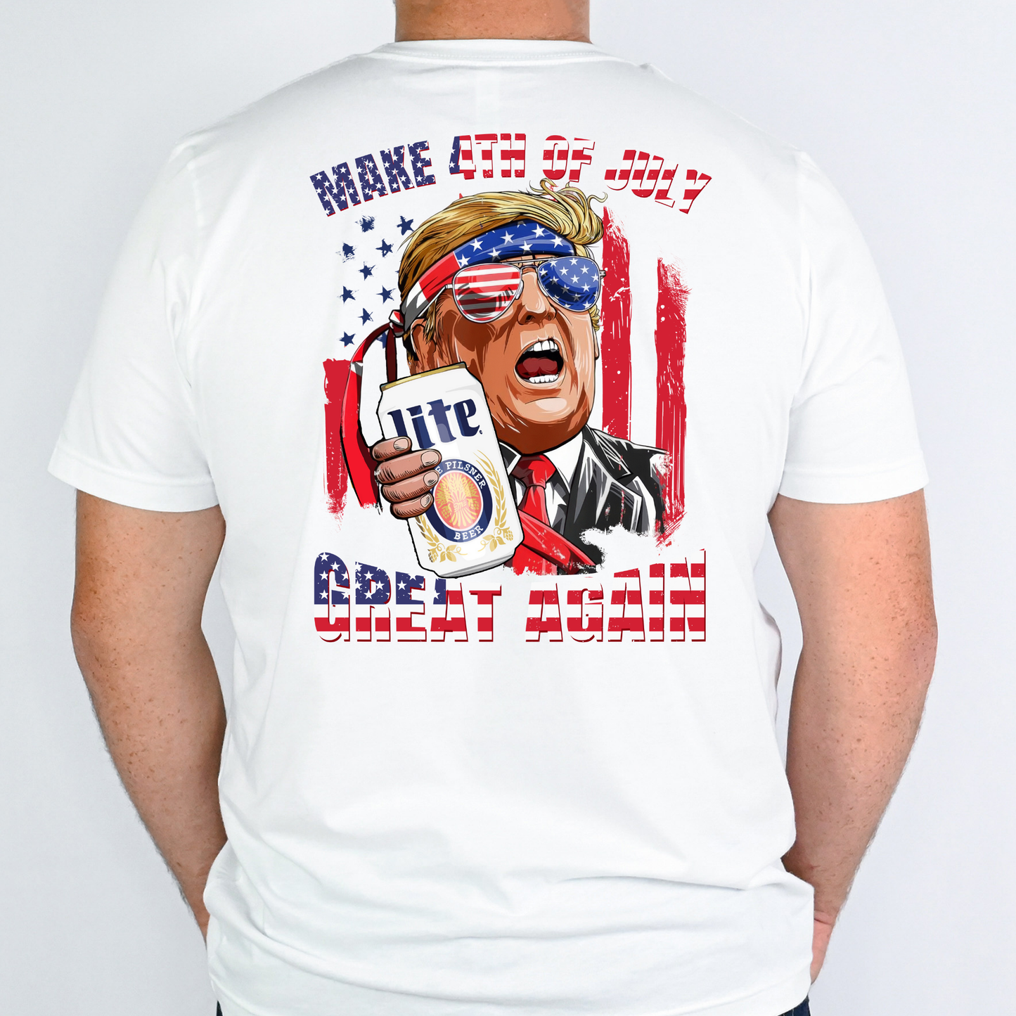 Make 4th of July Coor/Miller Options (Trump) Great Again Full Color DTF Transfer