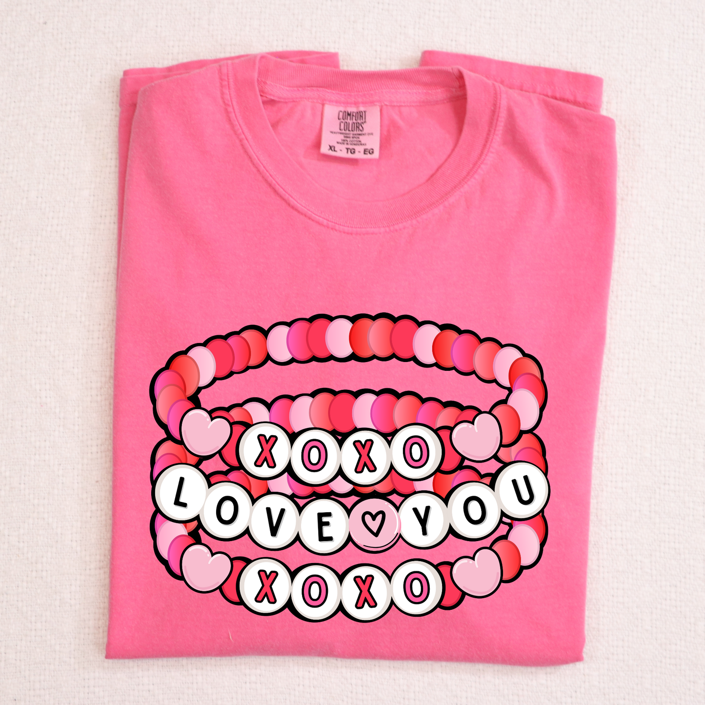 XOXO Love You Friendship Bracelets Full Color DTF Transfer